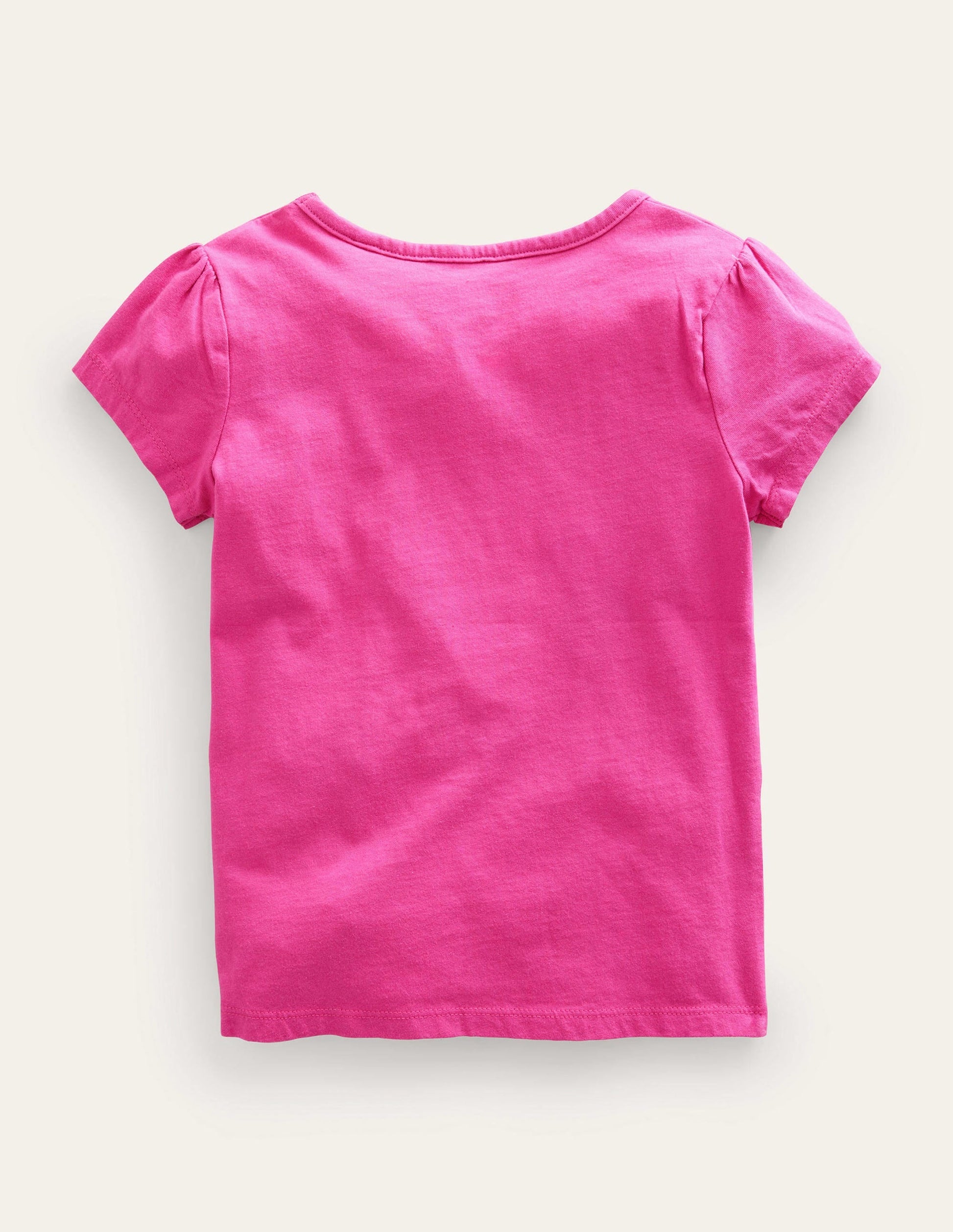 Puff Sleeve Appliqué T-shirt-Tickled Pink Sloths-2