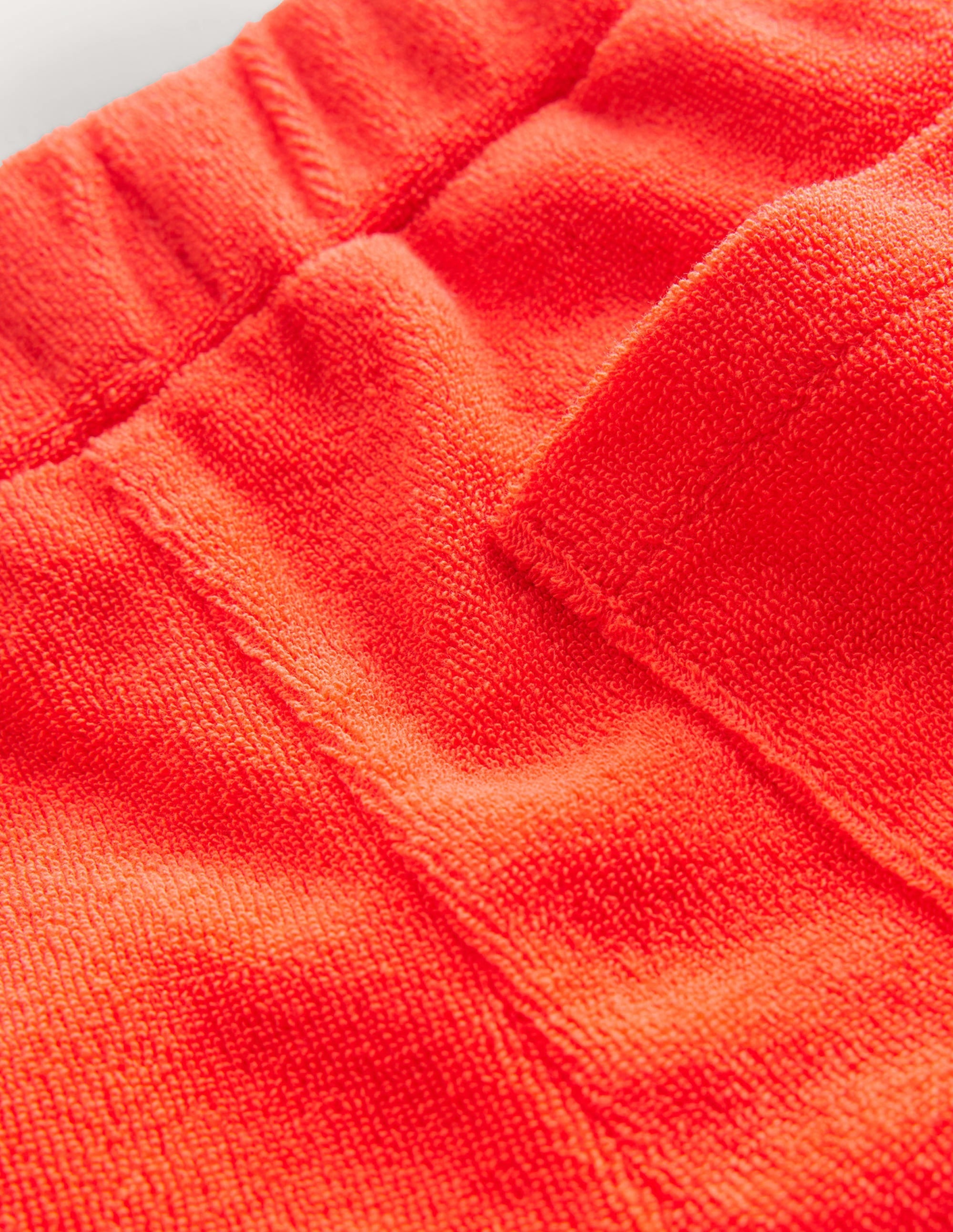 Frill Hem Towelling Shorts-Mandarin Orange - Image 3
