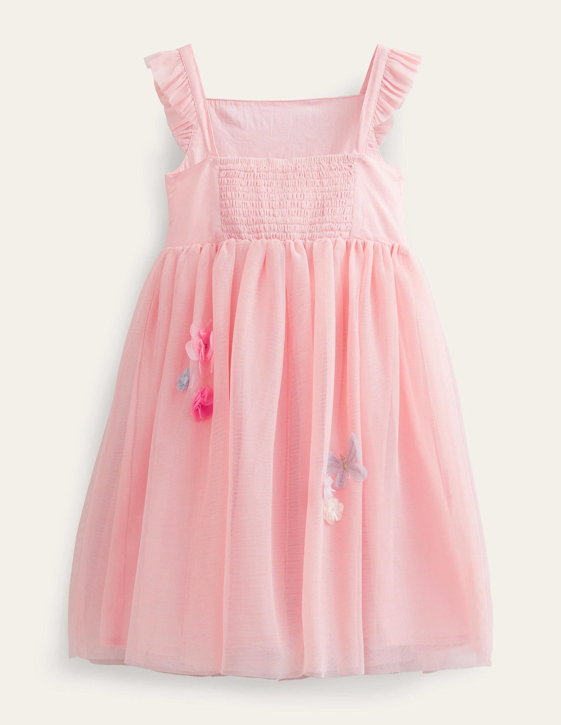 Appliqué Tulle Dress-Provence Dusty Pink-2