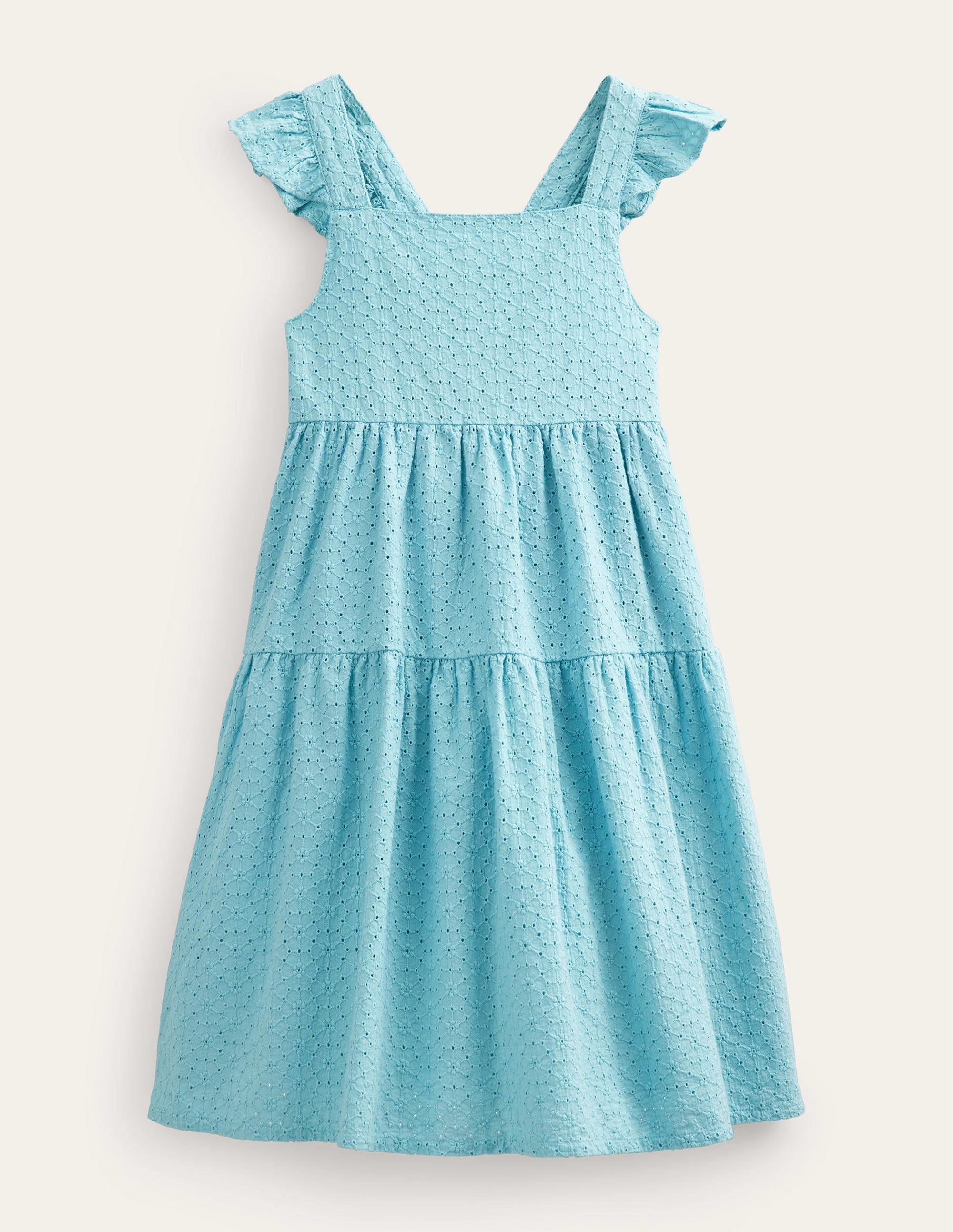All Over Broderie Dress-Aqua Sea - Image 1