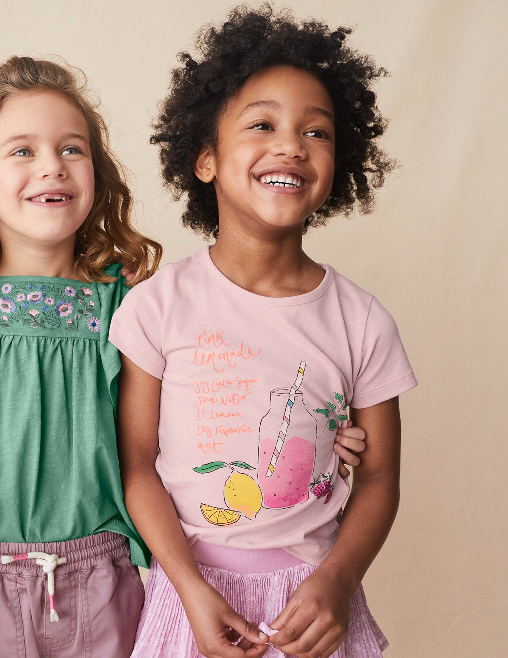Painterly Printed T-Shirt-French Pink Lemonade-4