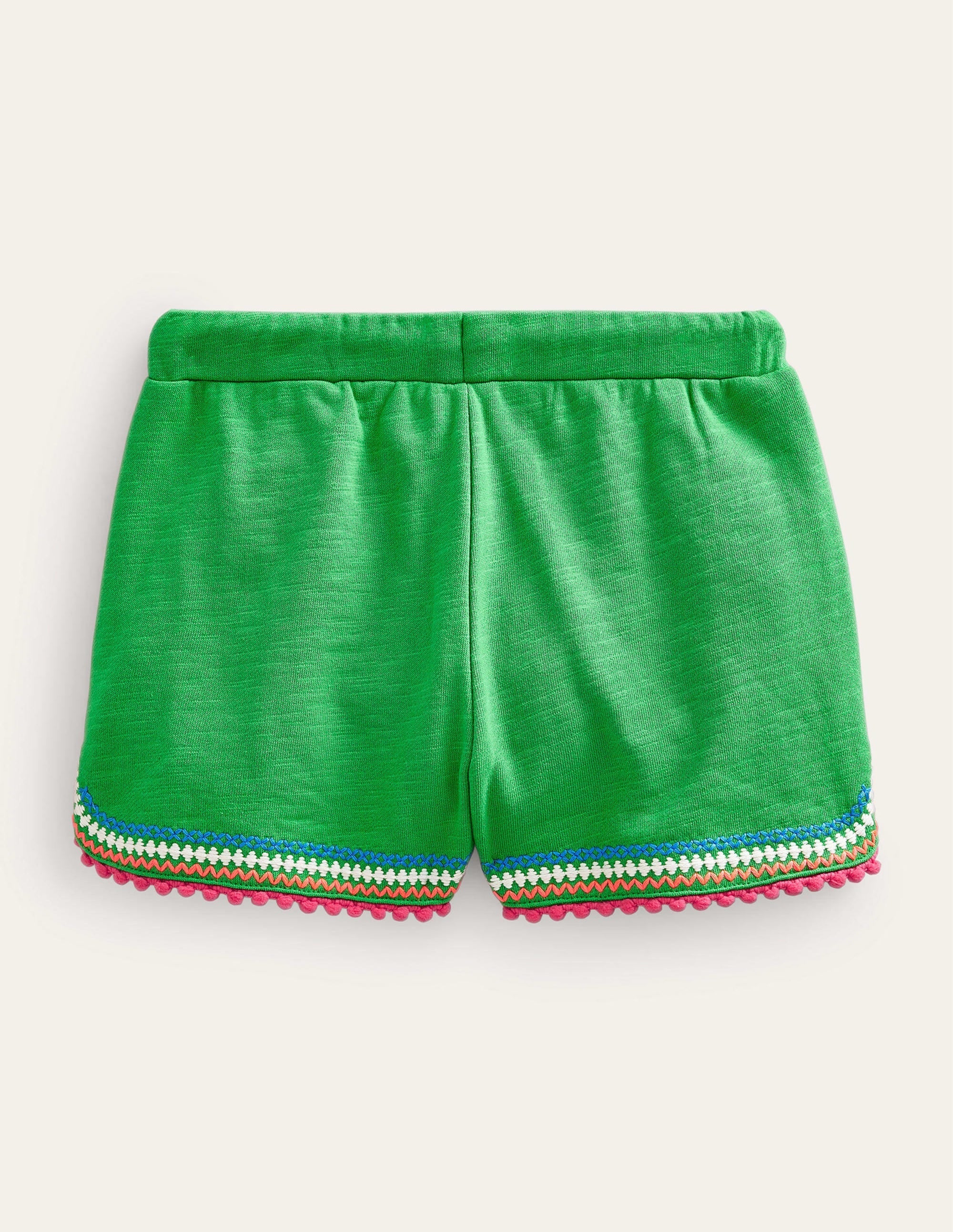 Pom Trim Jersey Shorts-Bright Green - Image 2
