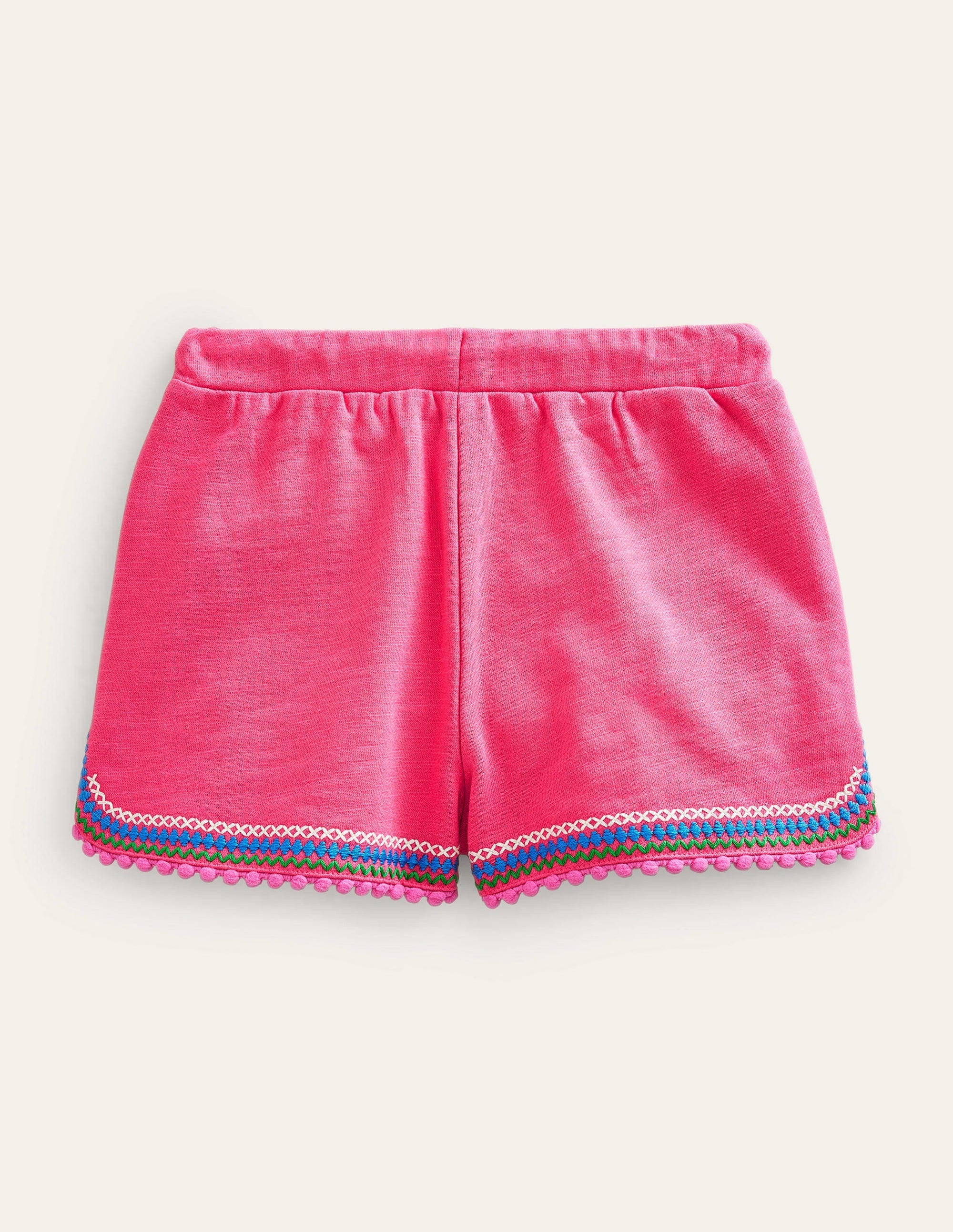 Pom Trim Jersey Shorts-Lollipop Pink - Image 2