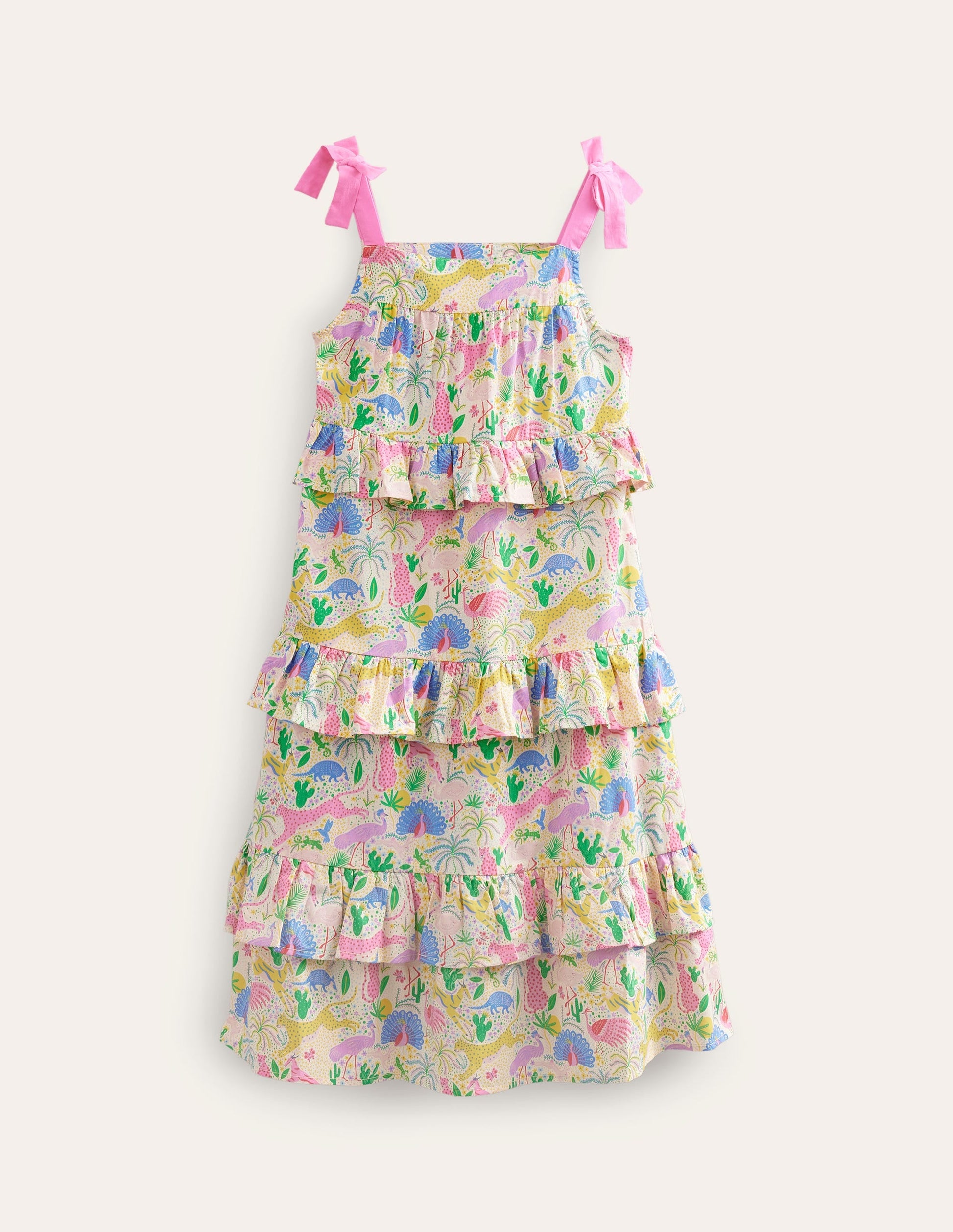 Tiered Ruffle Maxi Dress-Multi Mini Desert-1