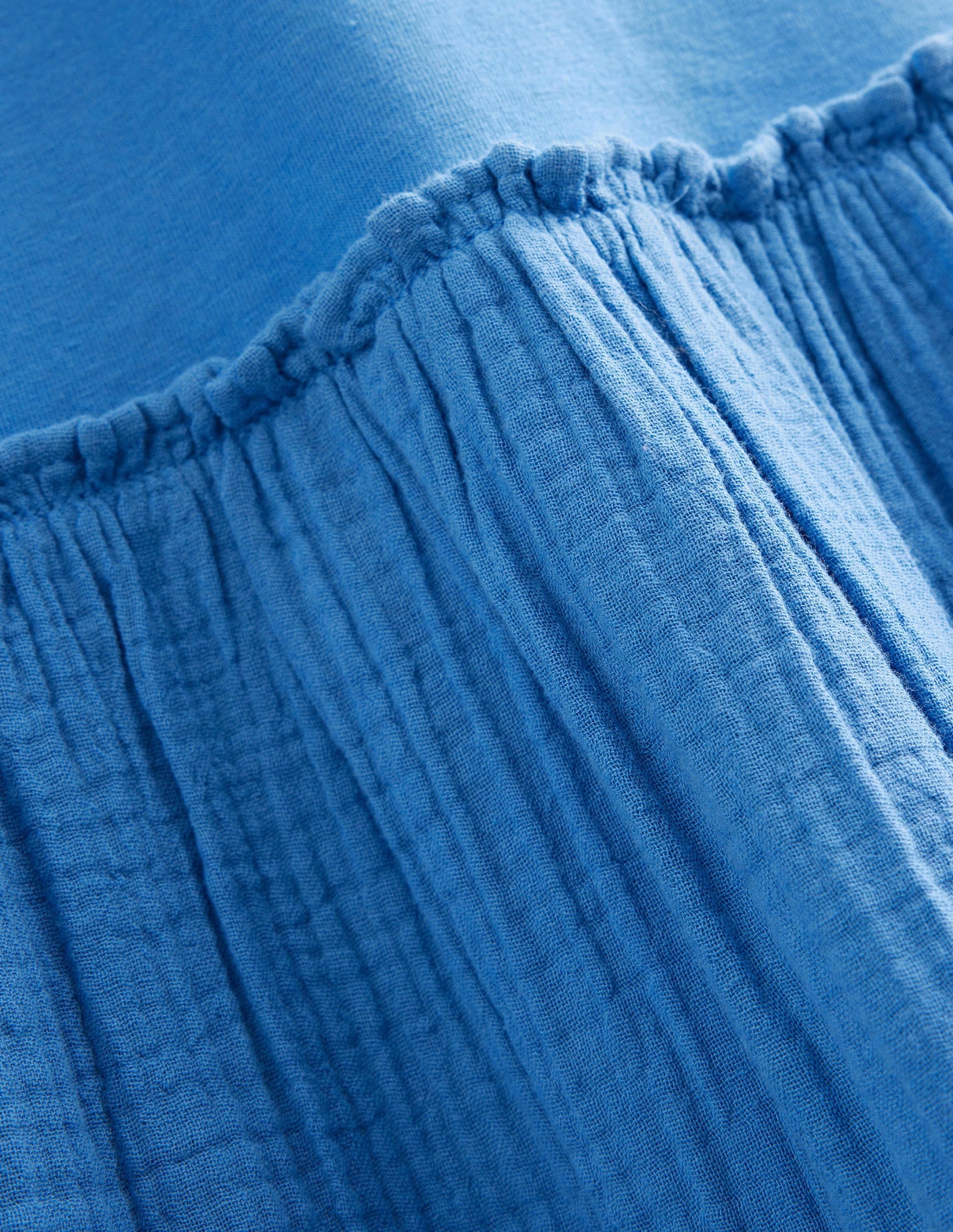 Woven Mix Texture Dress-Elizabethan Blue-3