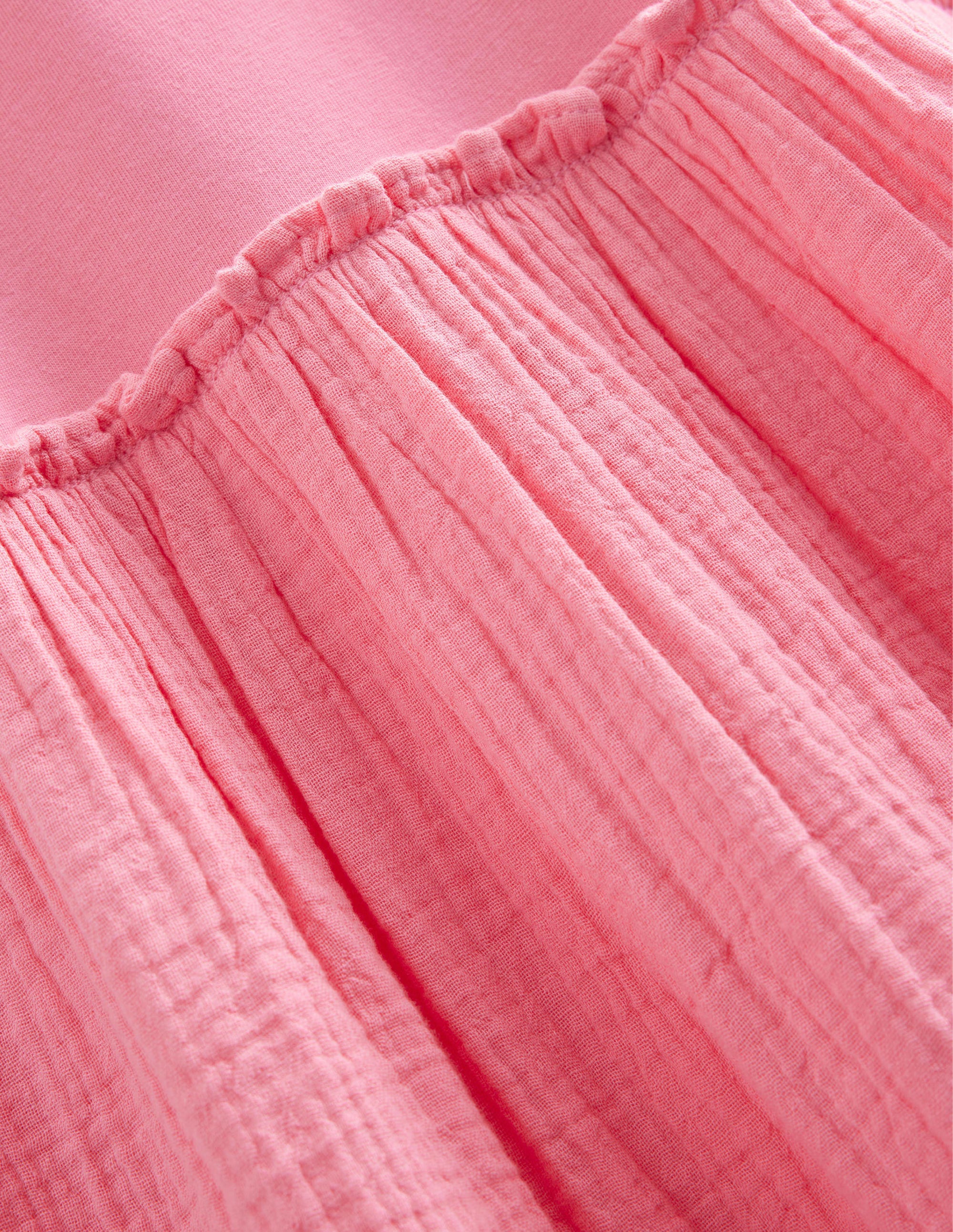 Woven Mix Texture Dress-Azalea Pink - Image 3
