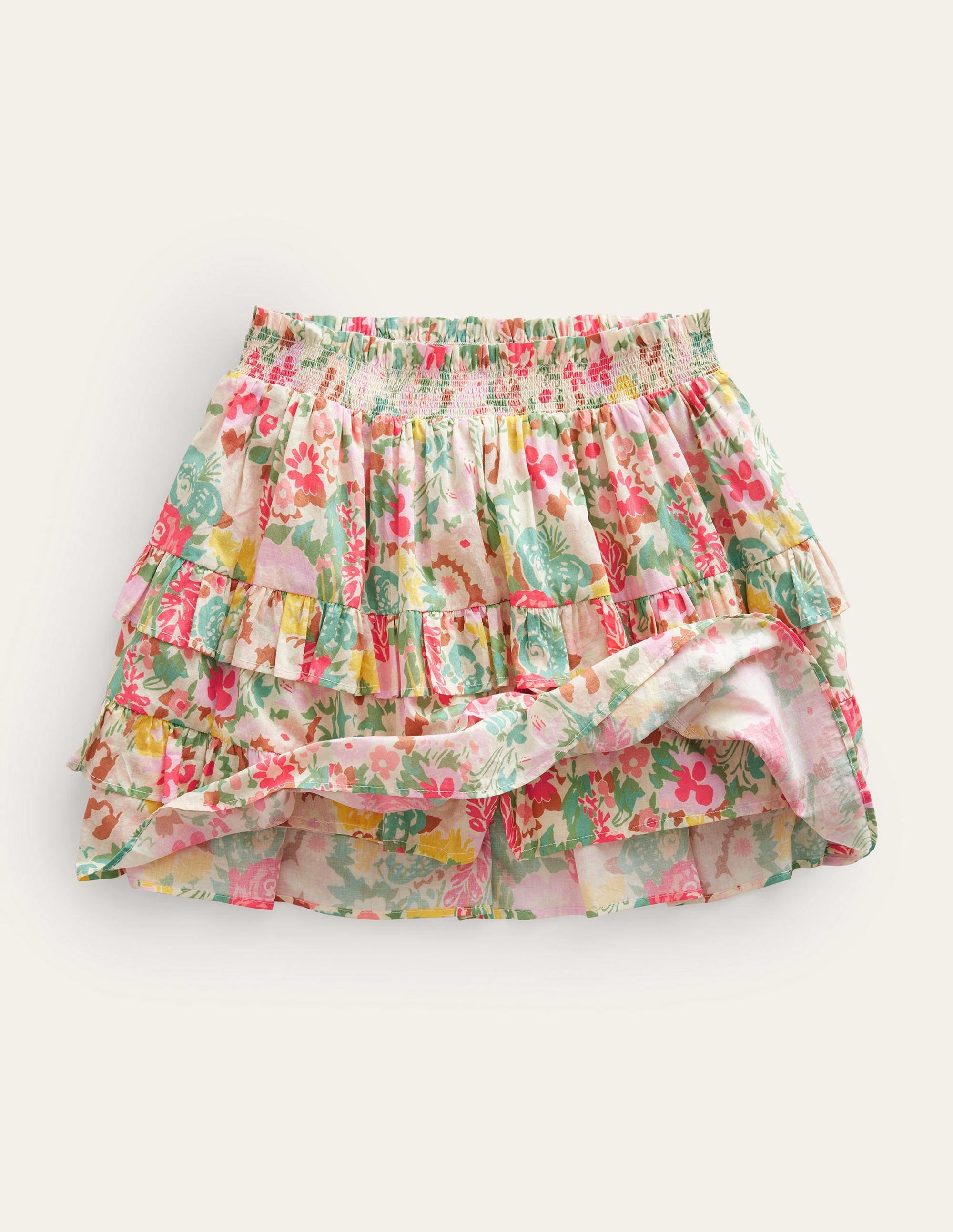 Ruffle Mini Skort-Multi Painterly Floral - Image 4