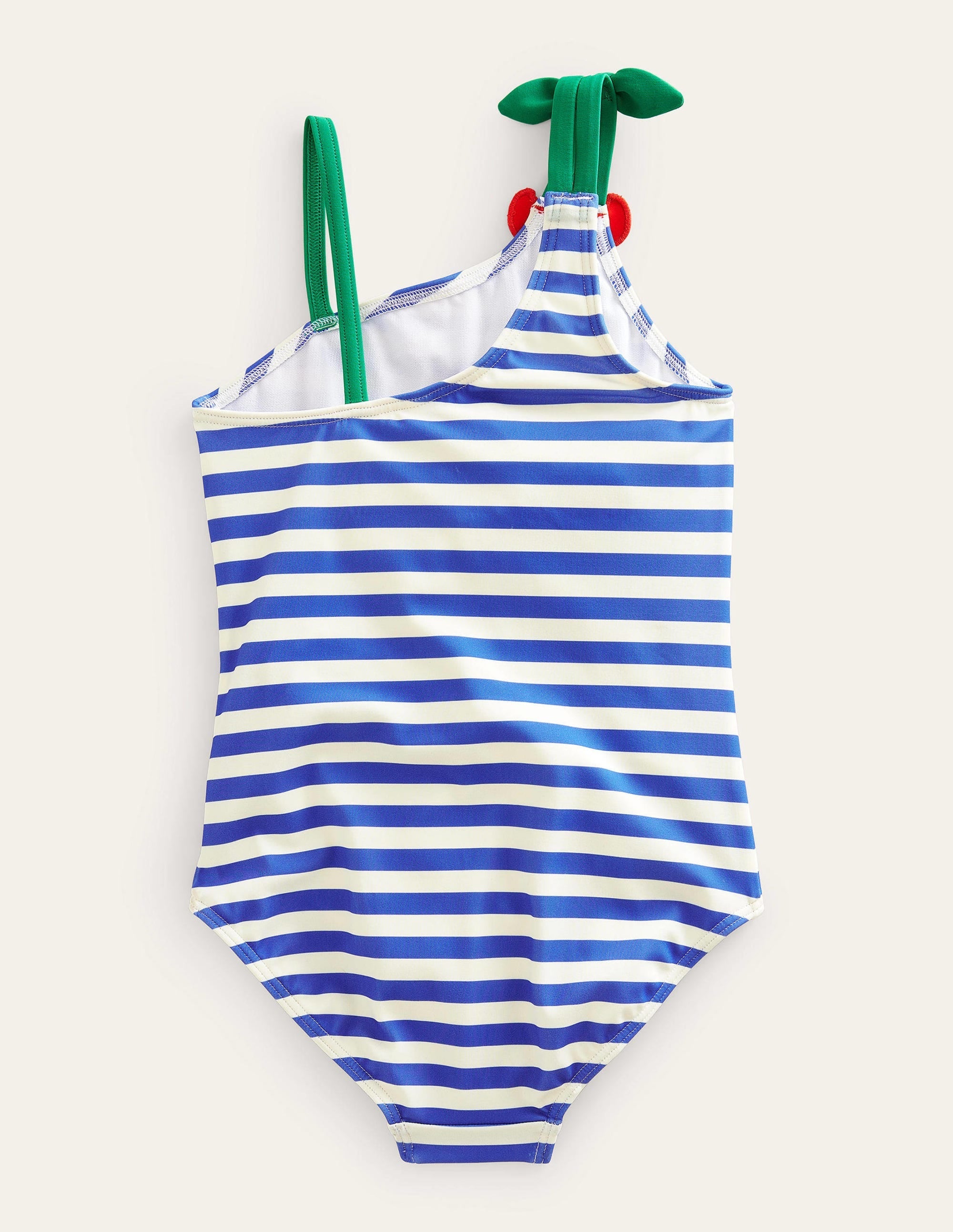 Cherry Strap Swimsuit-Cabana Blue and Ivory Stripe - Image 2