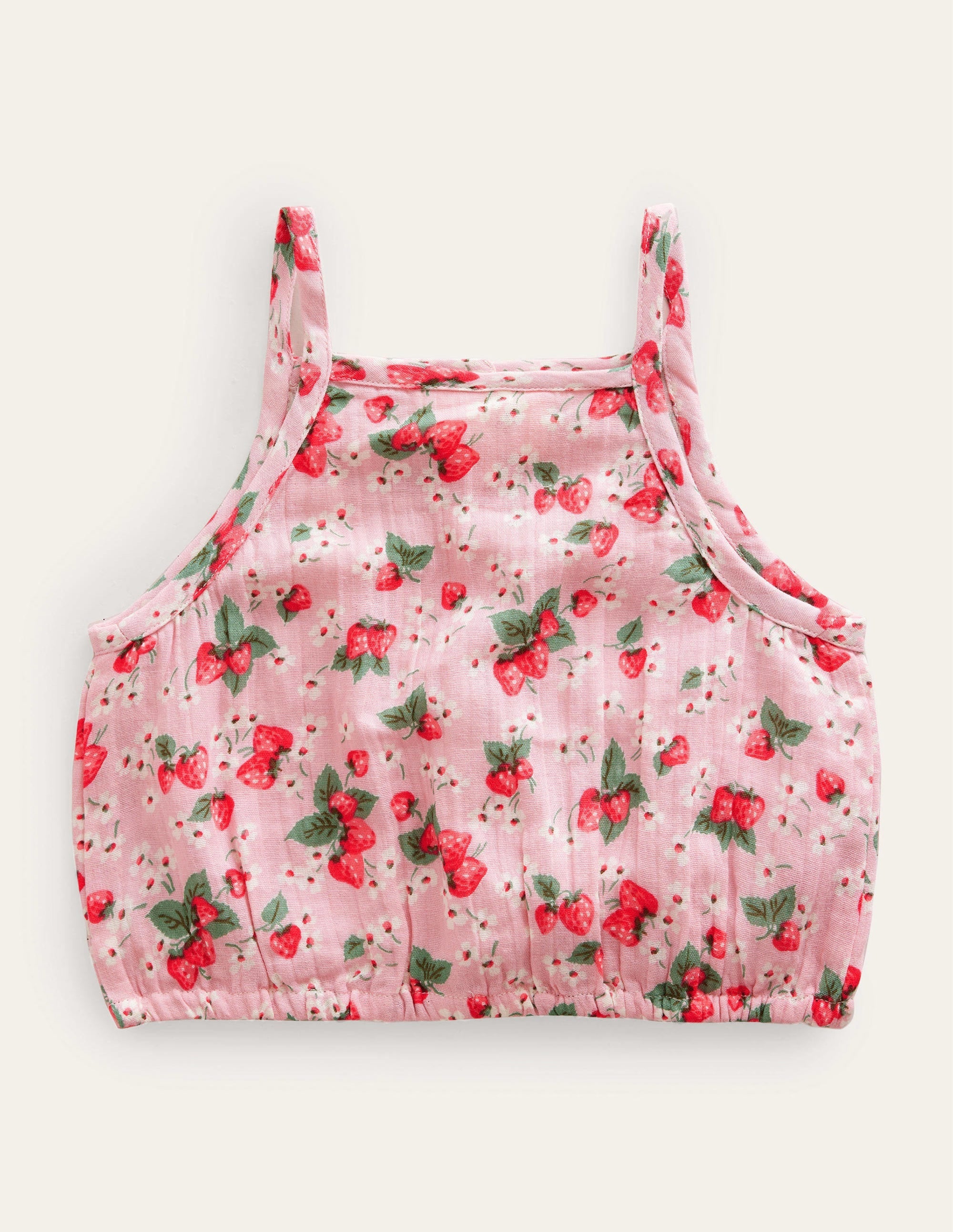 Doublecloth Crop Top-French Pink Strawberry - Image 2
