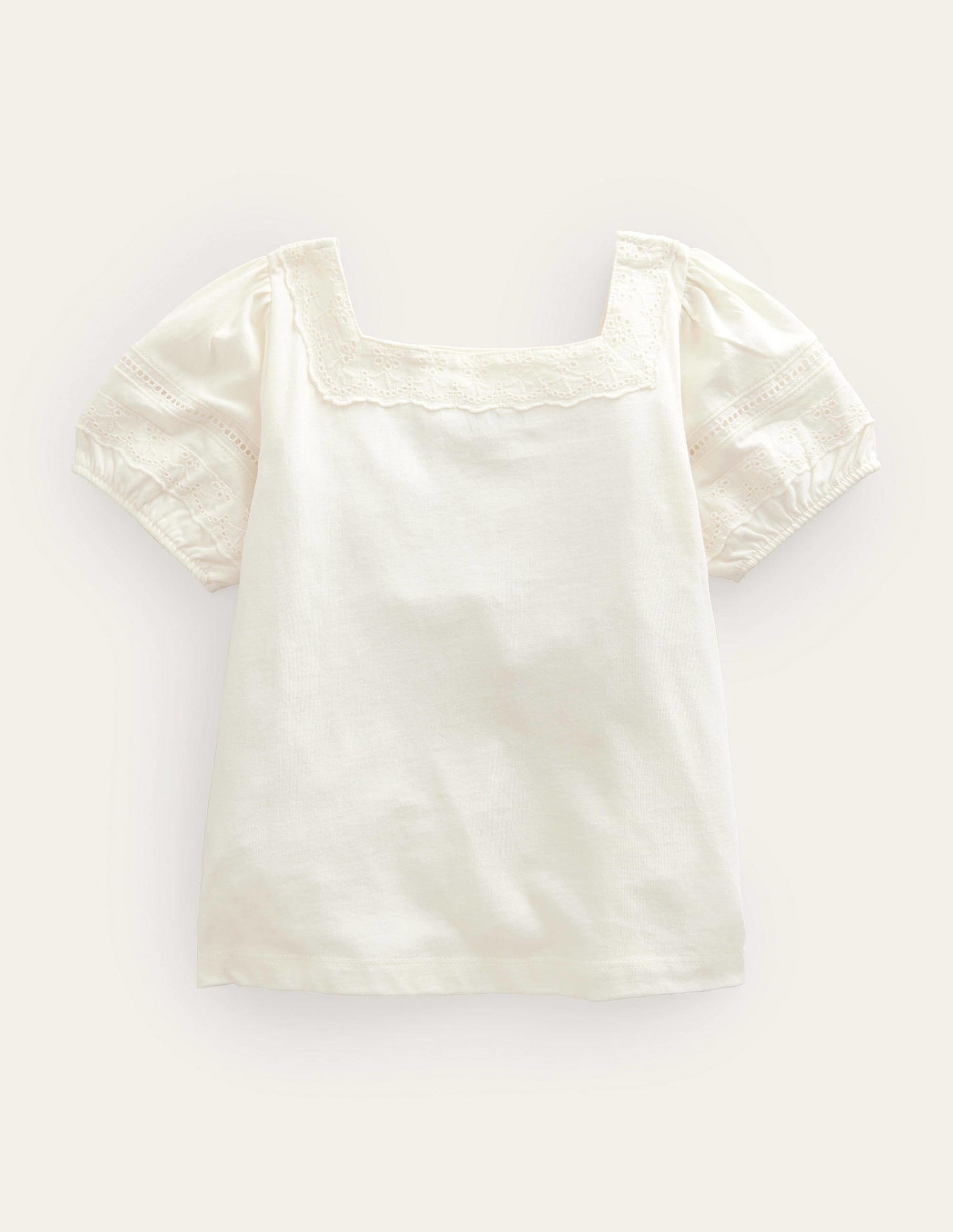 Square Neck Swing Top-Ivory - Image 2