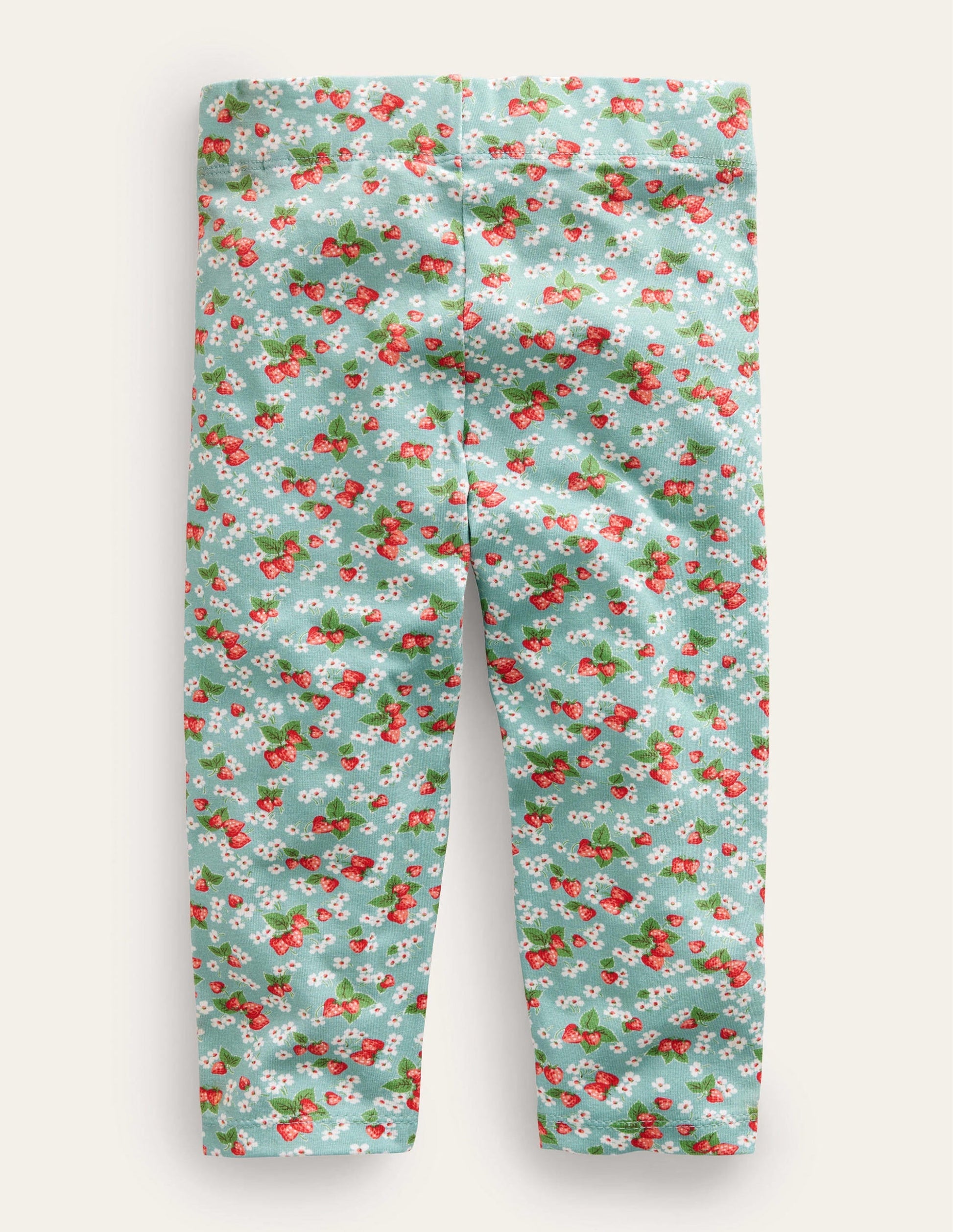 Fun Cropped Leggings-Blue Strawberries-2
