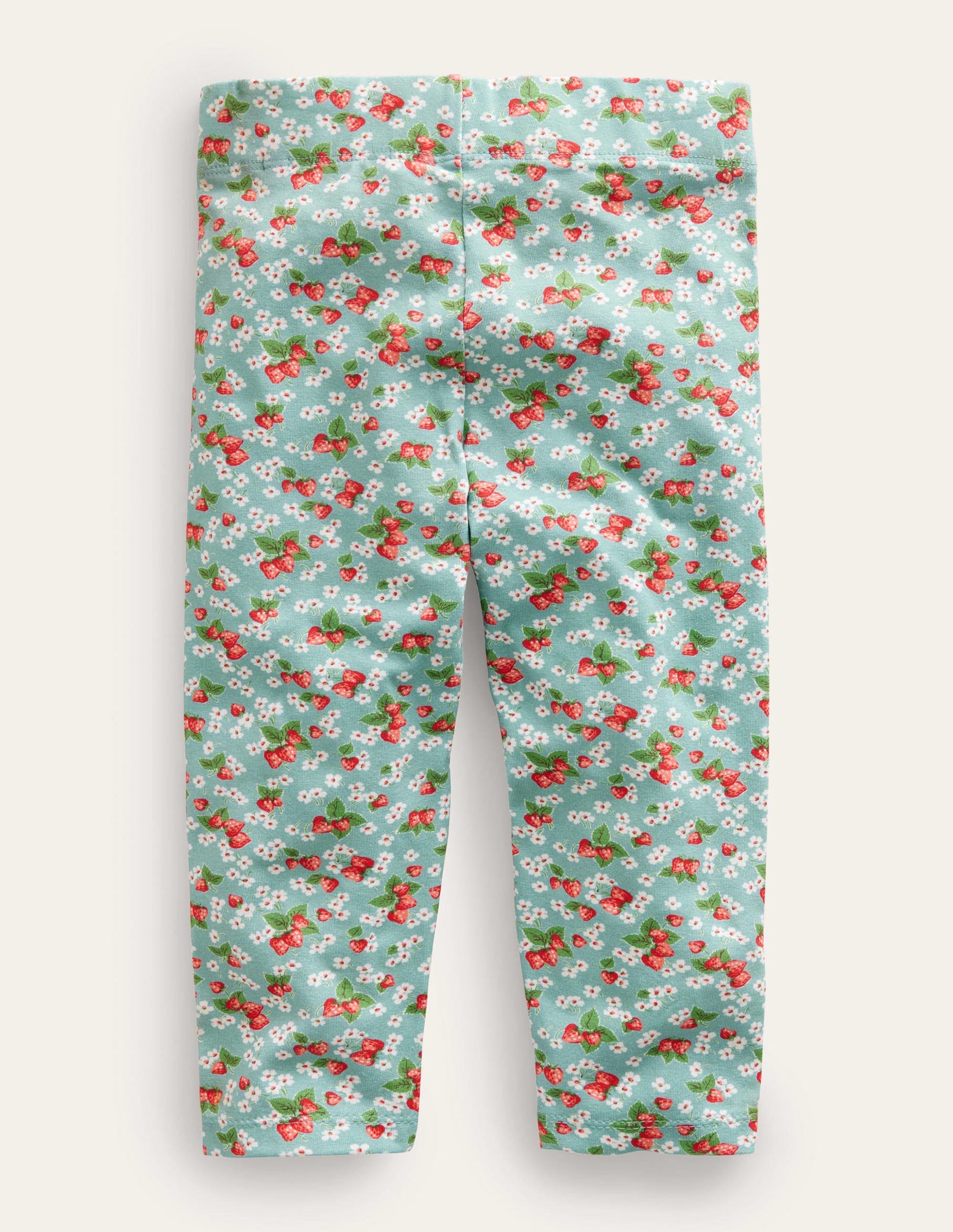 Fun Cropped Leggings-Blue Strawberries - Image 2