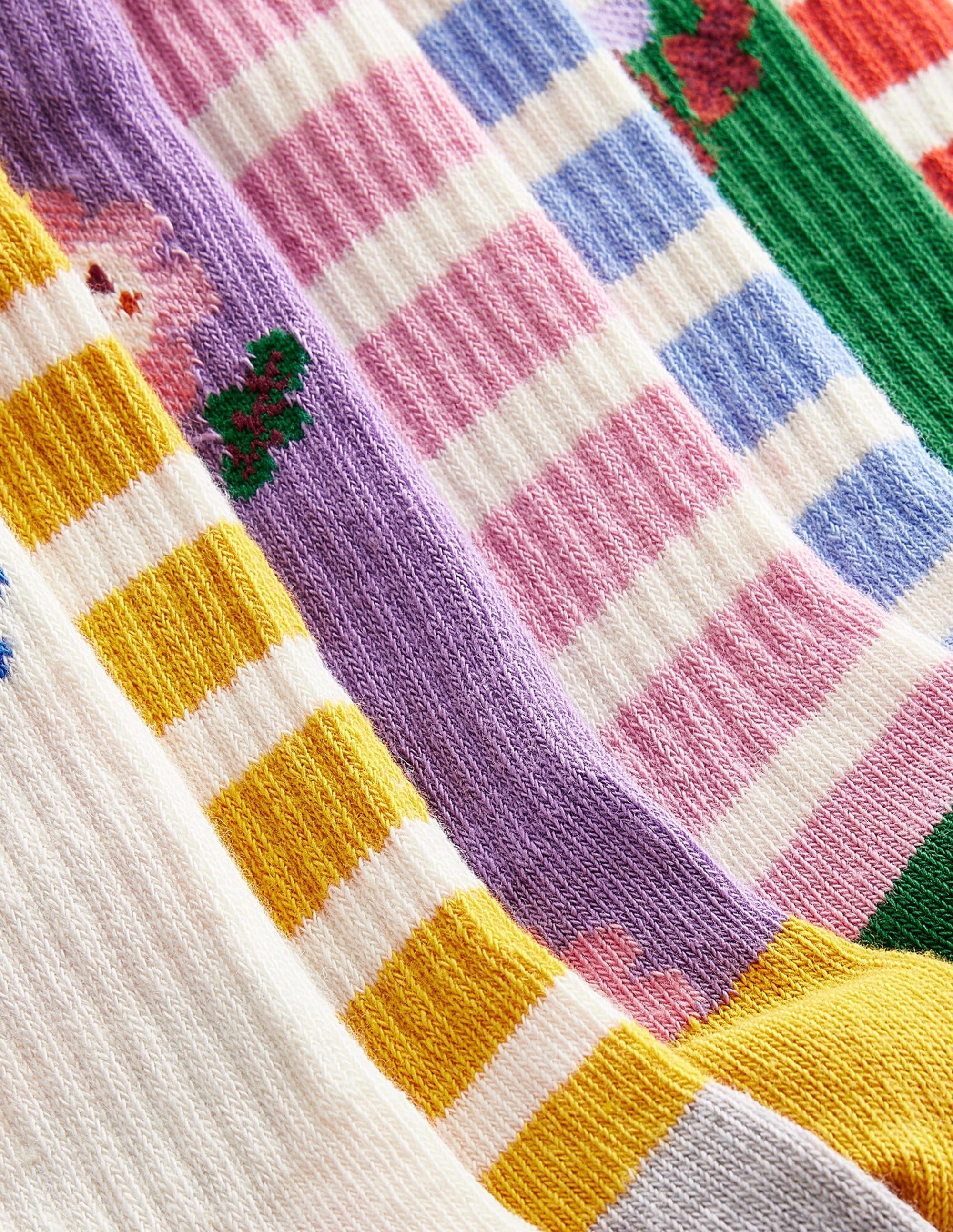 Socks 7 Pack-Flowers/Stripes - Image 2