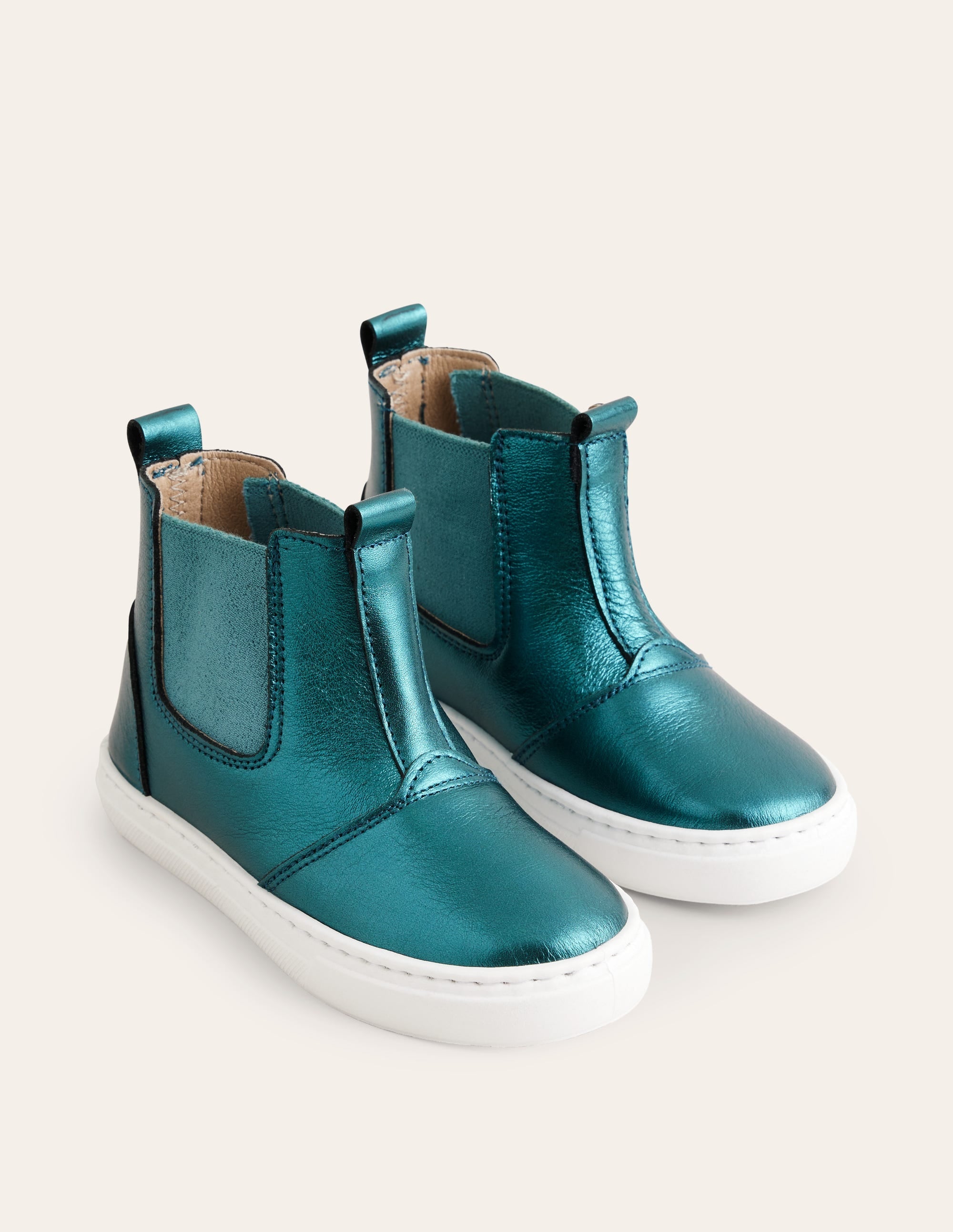 Metallic Ankle Boots-Navy - Image 2