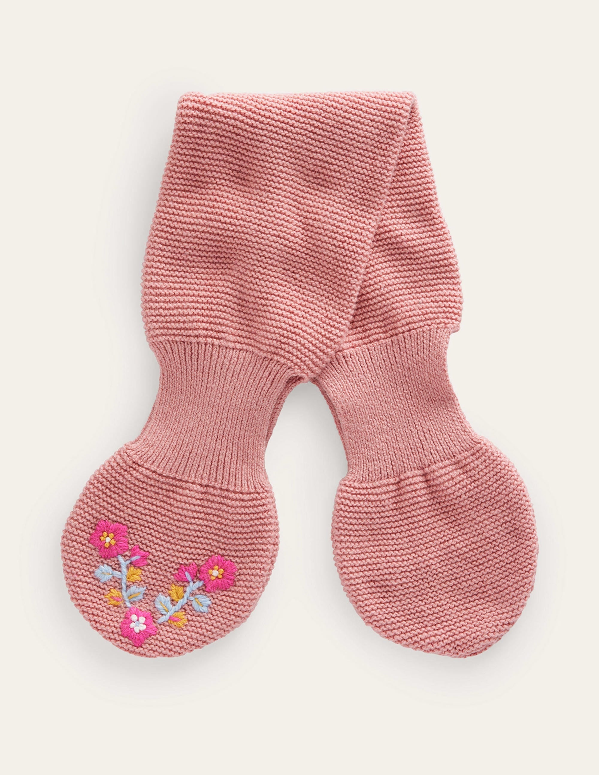 Knitted Keyhole Scarf-French Pink - Image 1