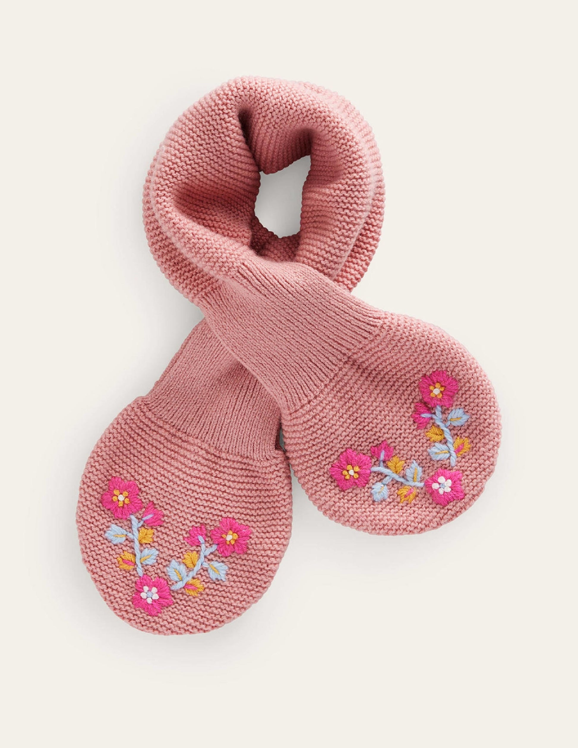 Knitted Keyhole Scarf-French Pink-2