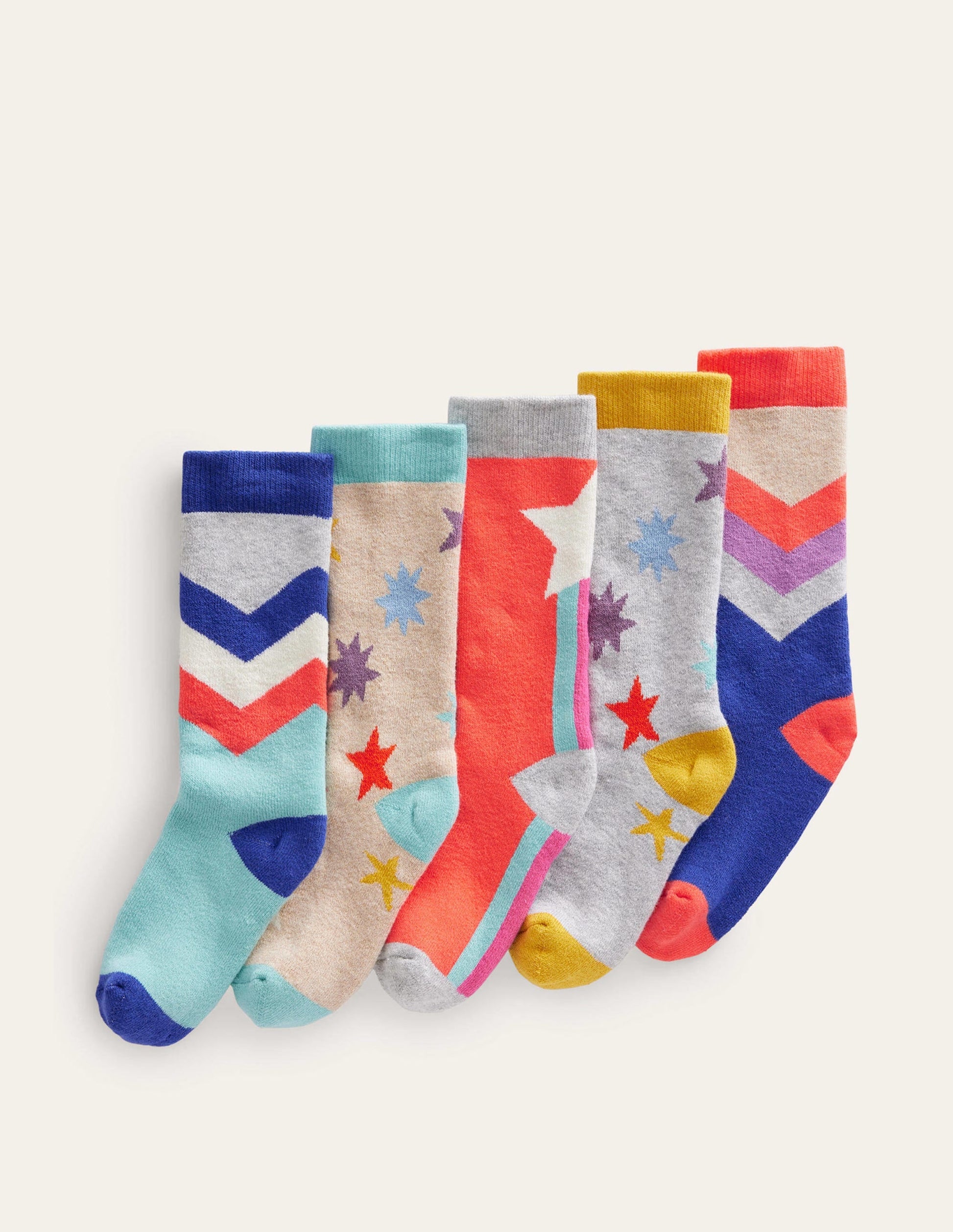 Ski Socks 5 Pack-Stars/ Chevron-1