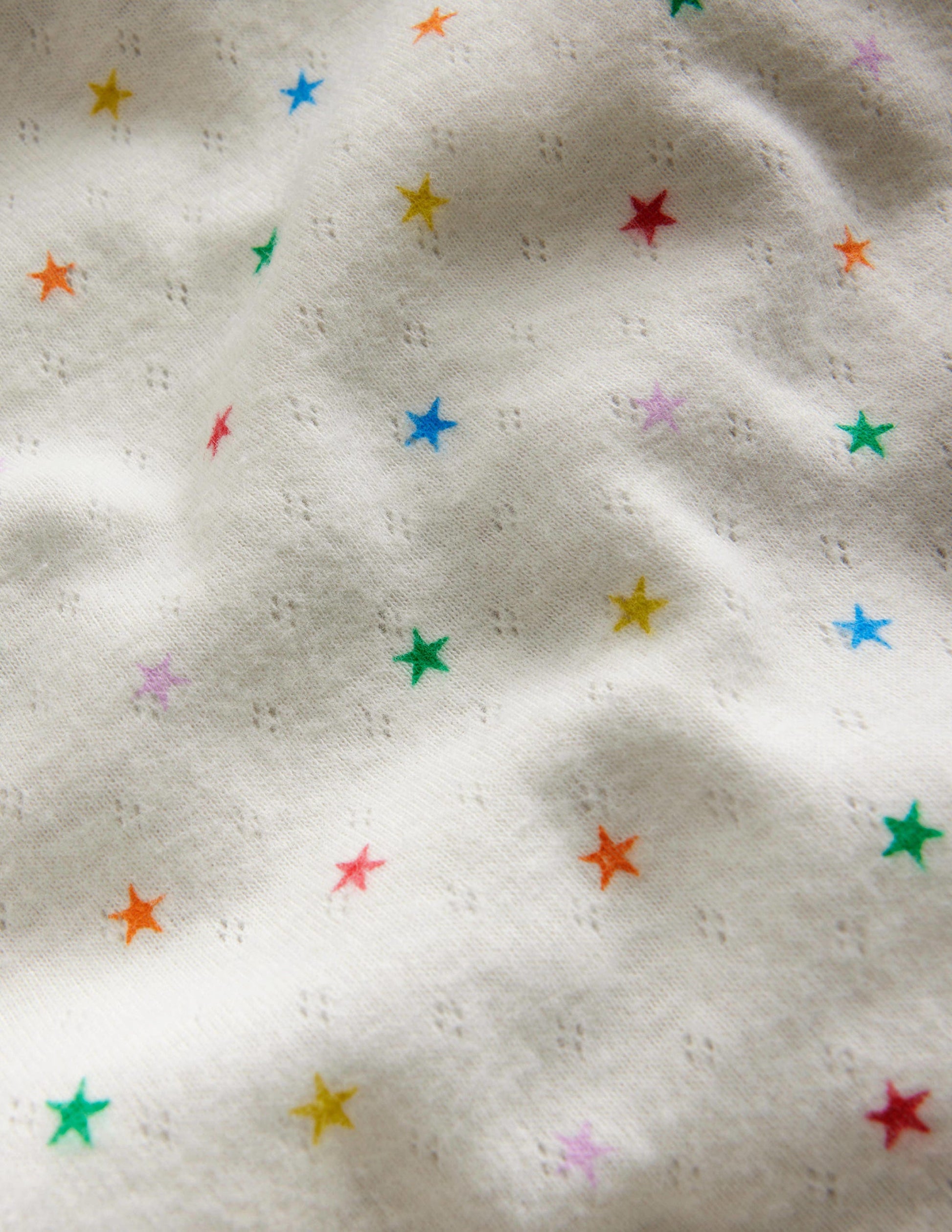 Long Sleeve Pointelle Top-Multi Little Star-3