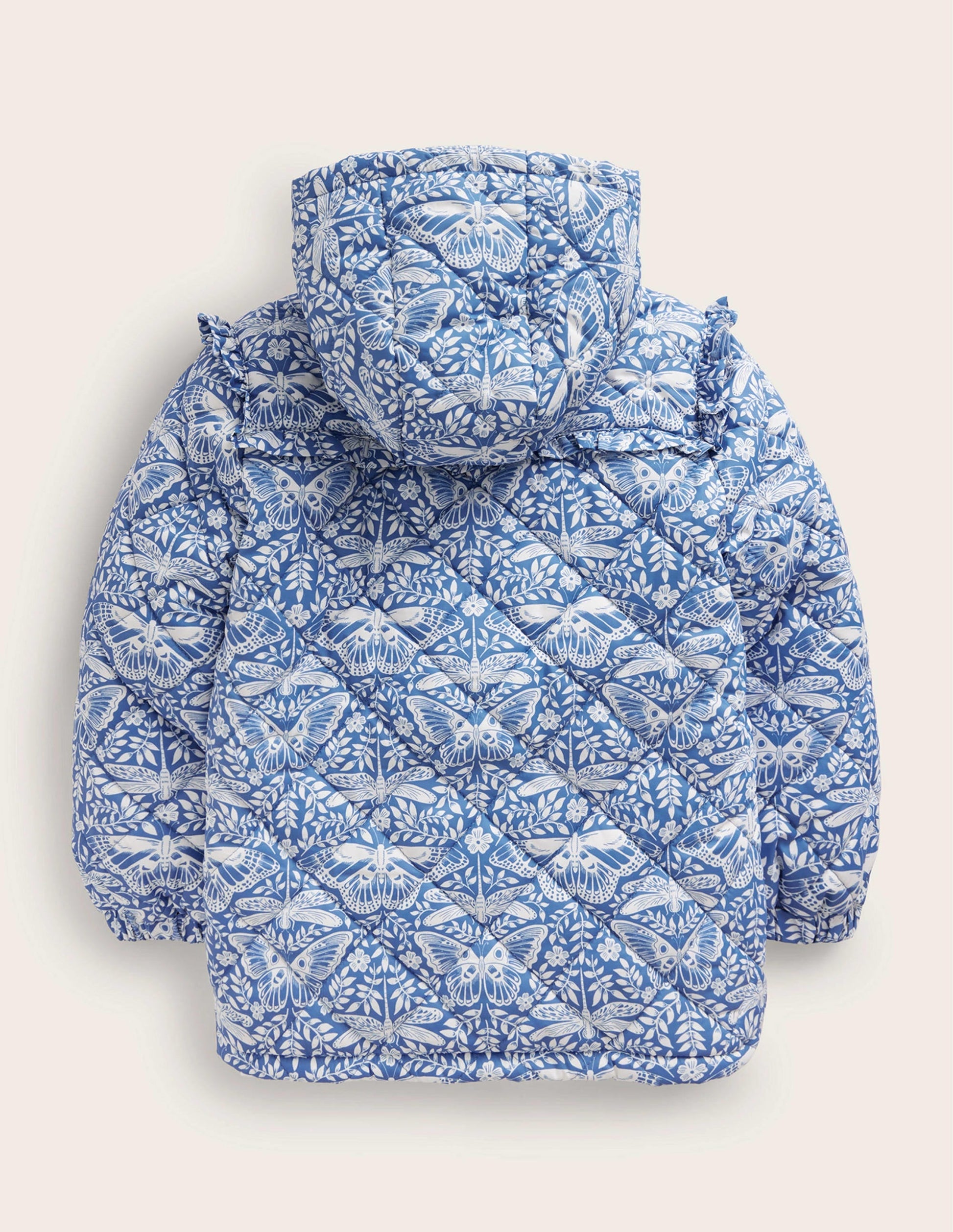 Scallop Quilted Anorak-Delft Blue Butterfly-2