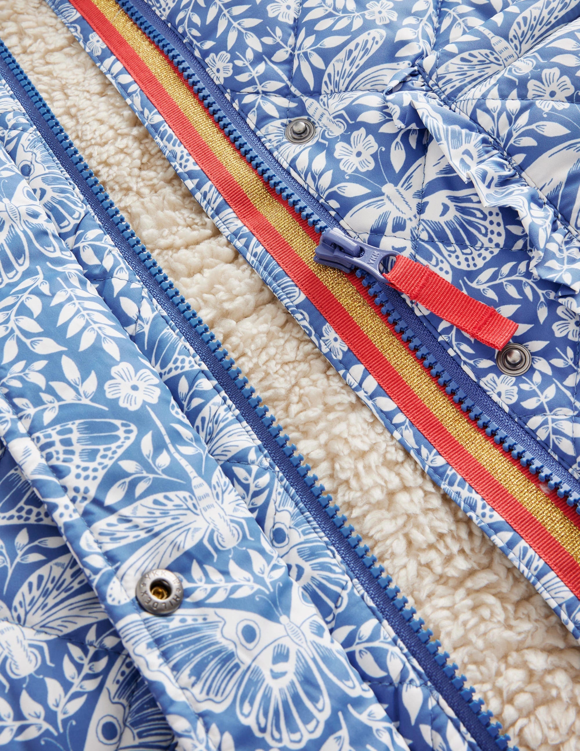 Scallop Quilted Anorak-Delft Blue Butterfly - Image 3