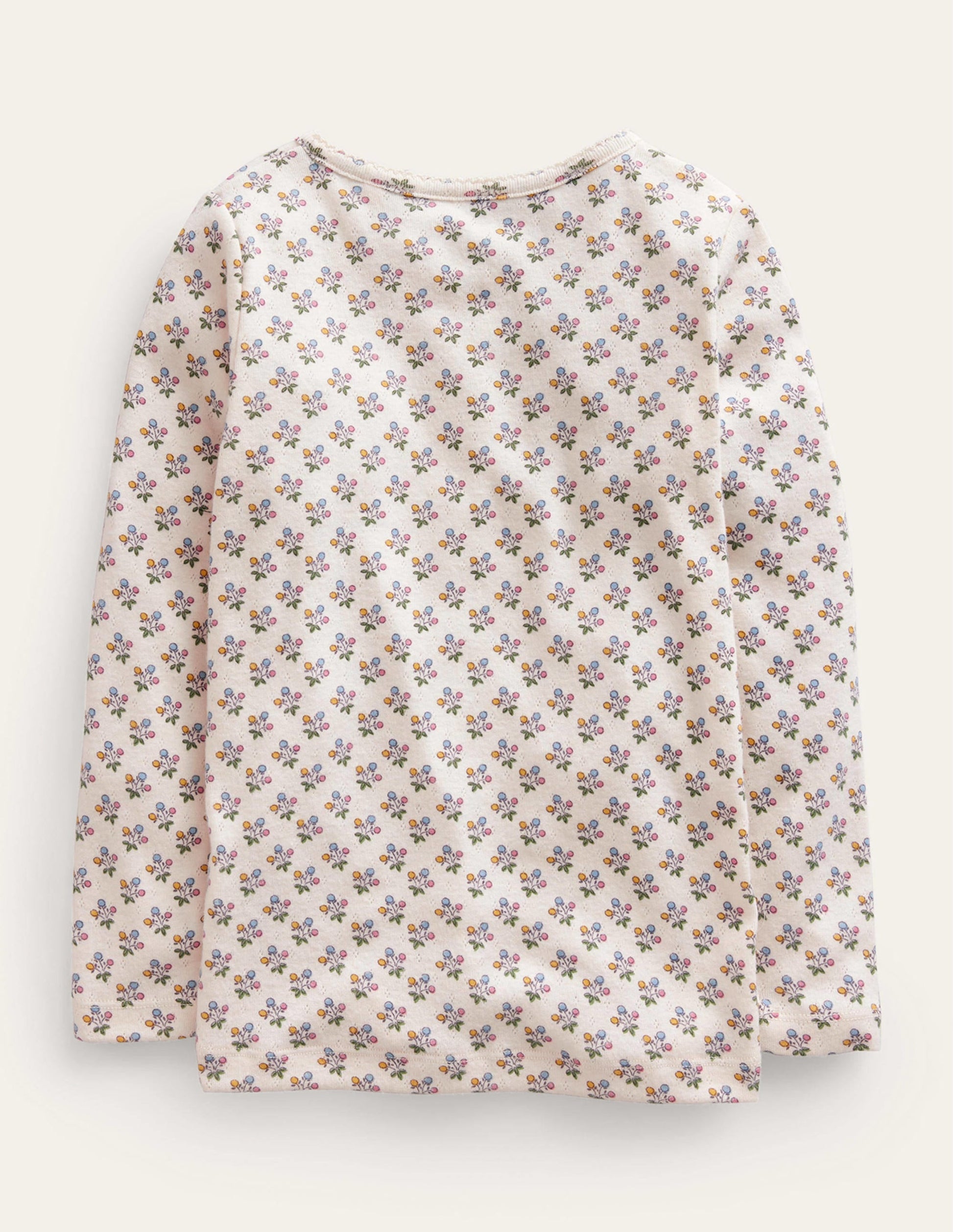Henley Pointelle Top-Vanilla Pod/Mustard Floral-2