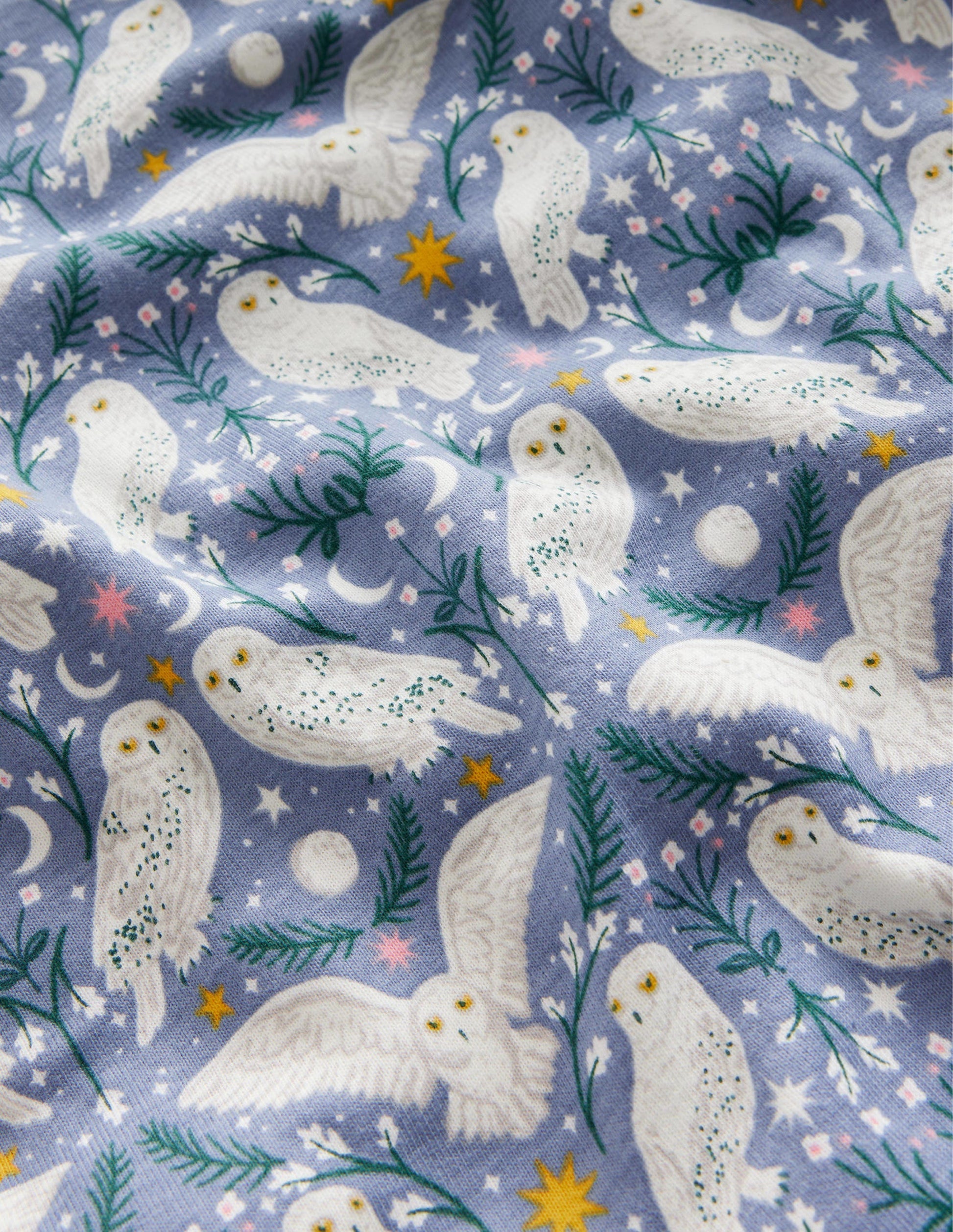 Snug Glow-In-The-Dark Pyjamas-Ash Blue Owls-3