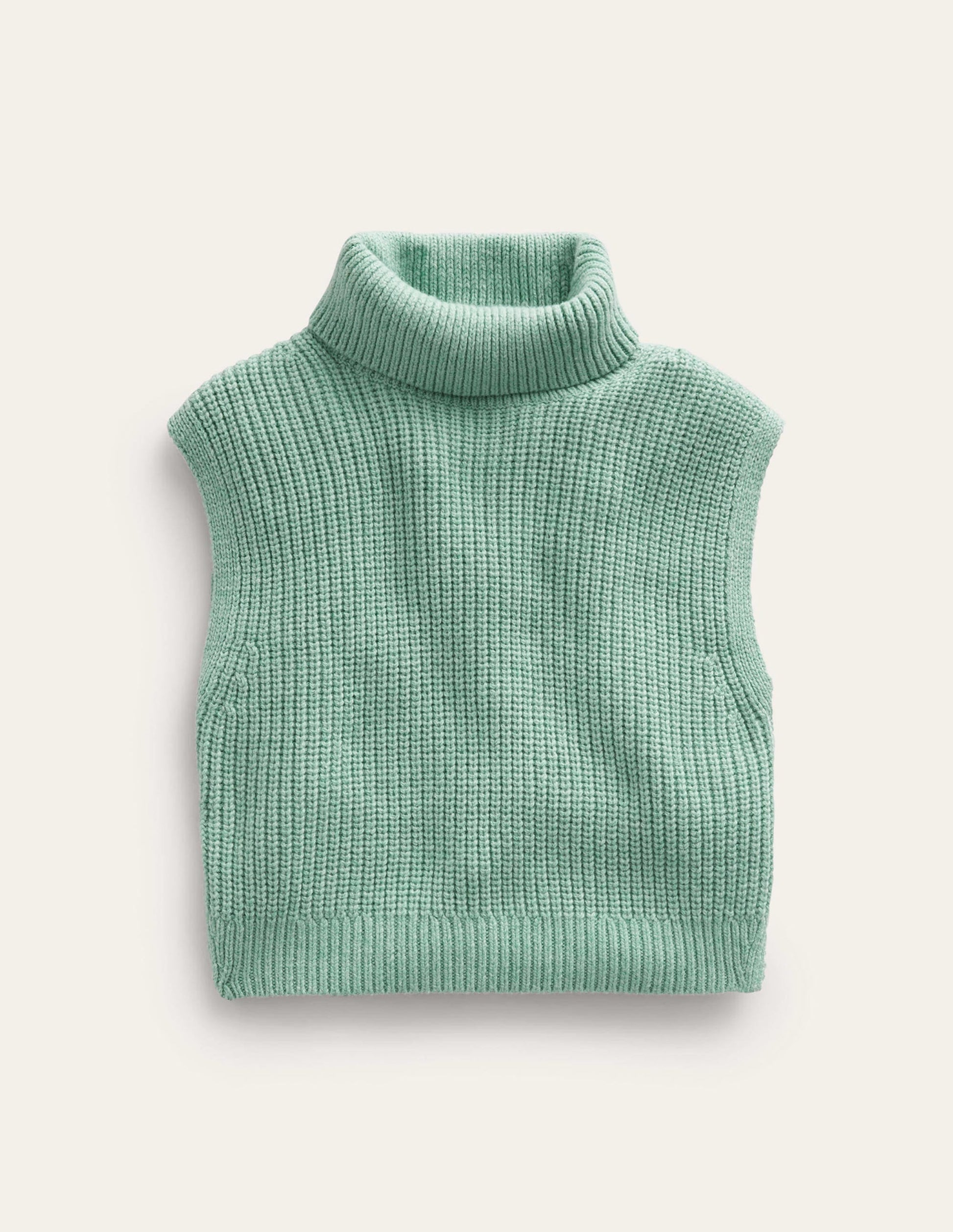 Roll Neck Tank-Green Smoke-1