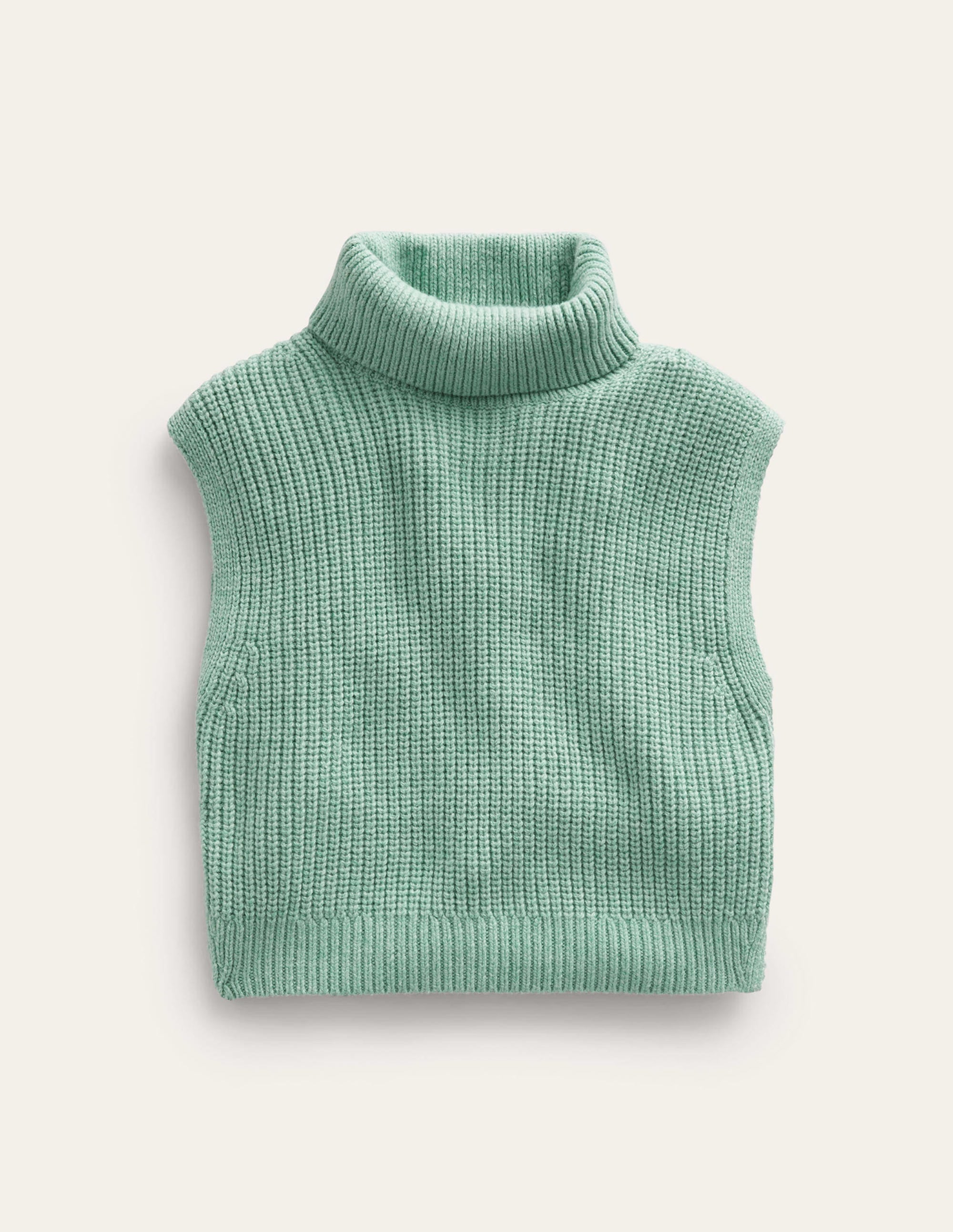 Roll Neck Tank-Green Smoke - Image 1