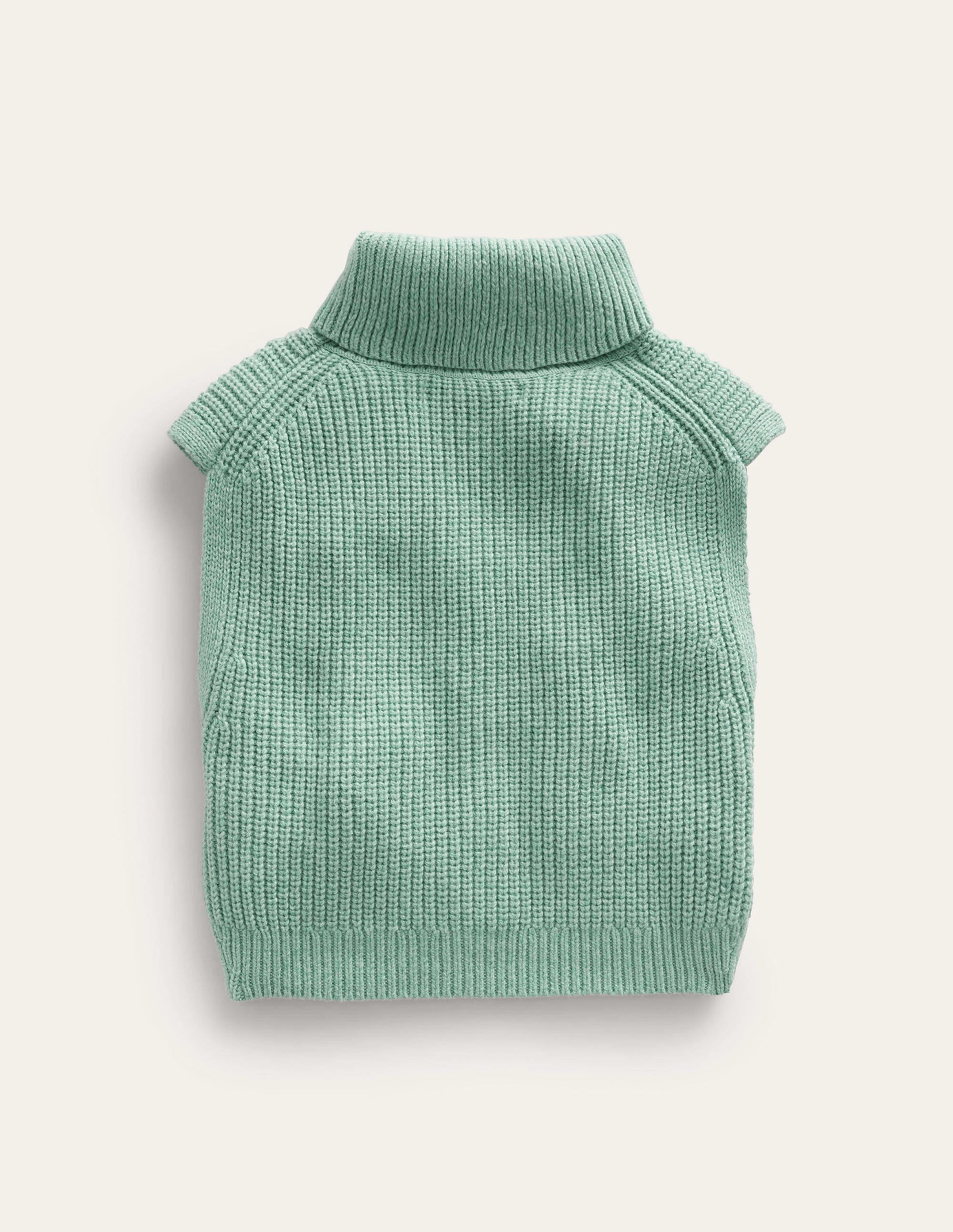 Roll Neck Tank-Green Smoke - Image 2