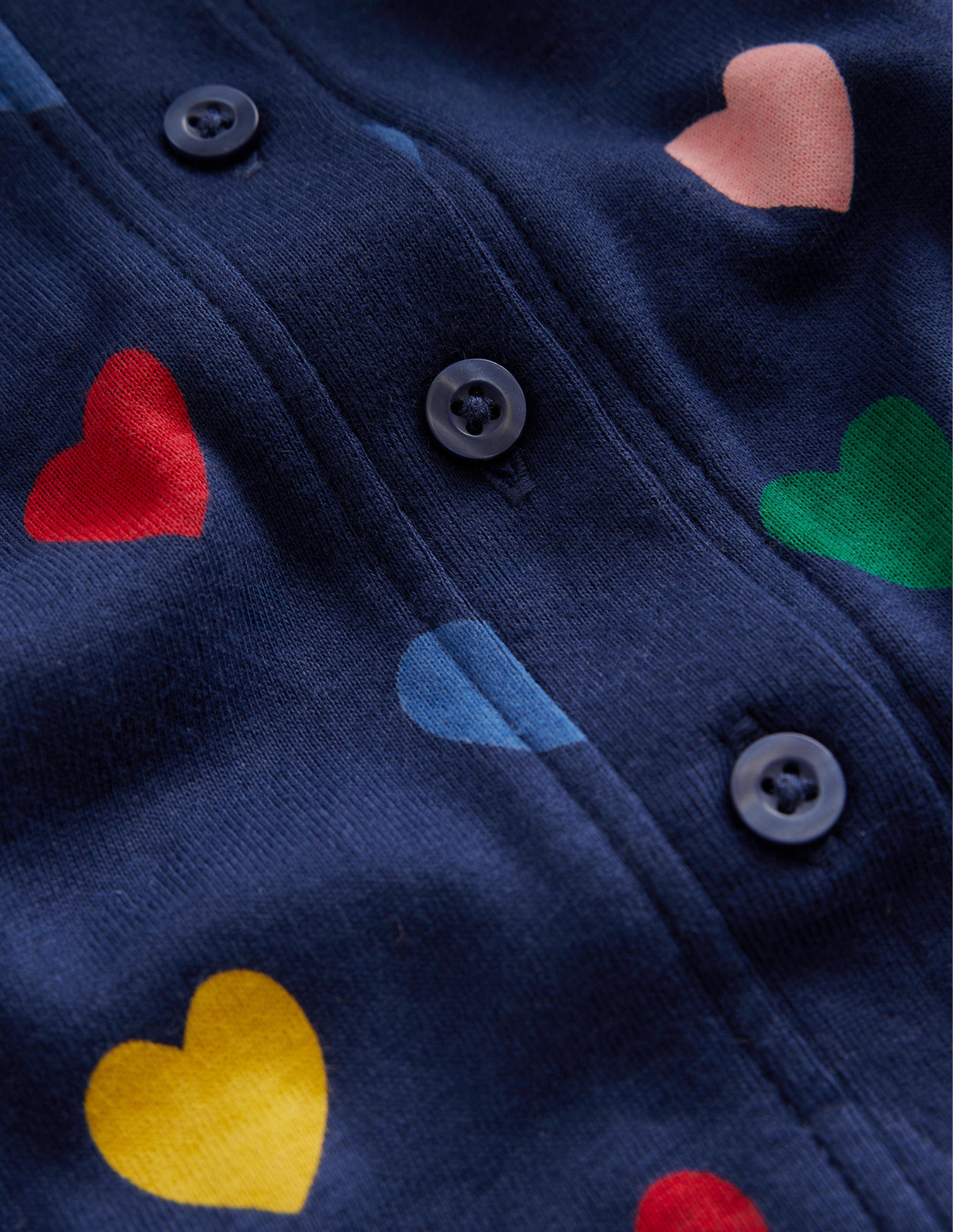 Snug All-In-One Pyjamas-College Navy Multi Hearts - Image 3