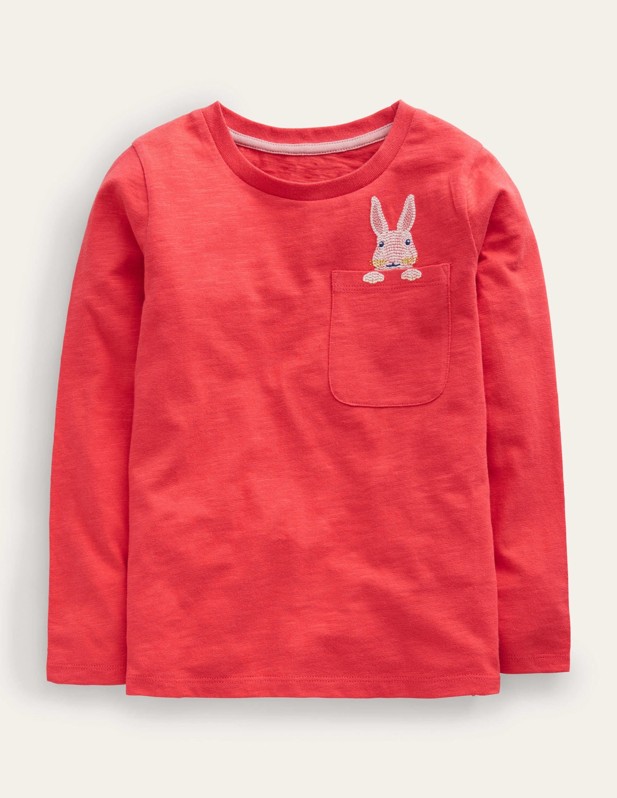 Pocket Logo T-shirt-Jam Red Bunny - Image 1