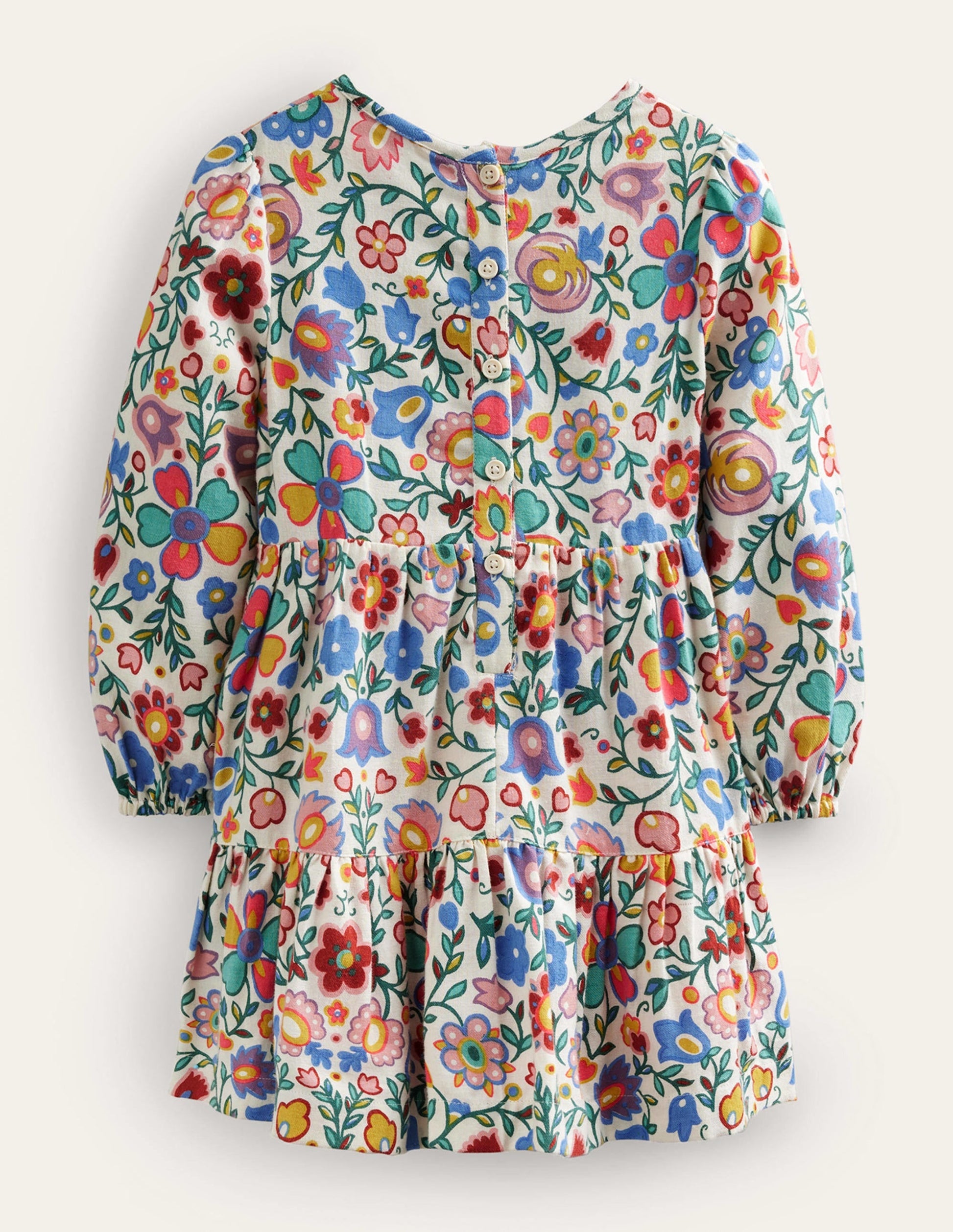 Twirly Cotton Dress-Multi Easter Poppy-2