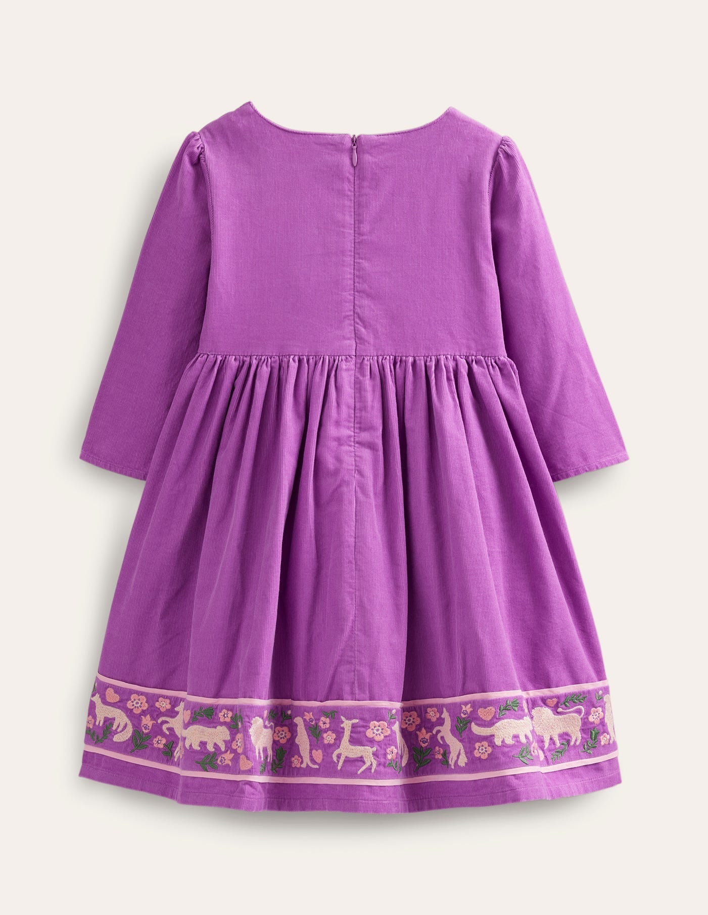 Embroidered Cord Dress-Wisteria Purple Floral - Image 2