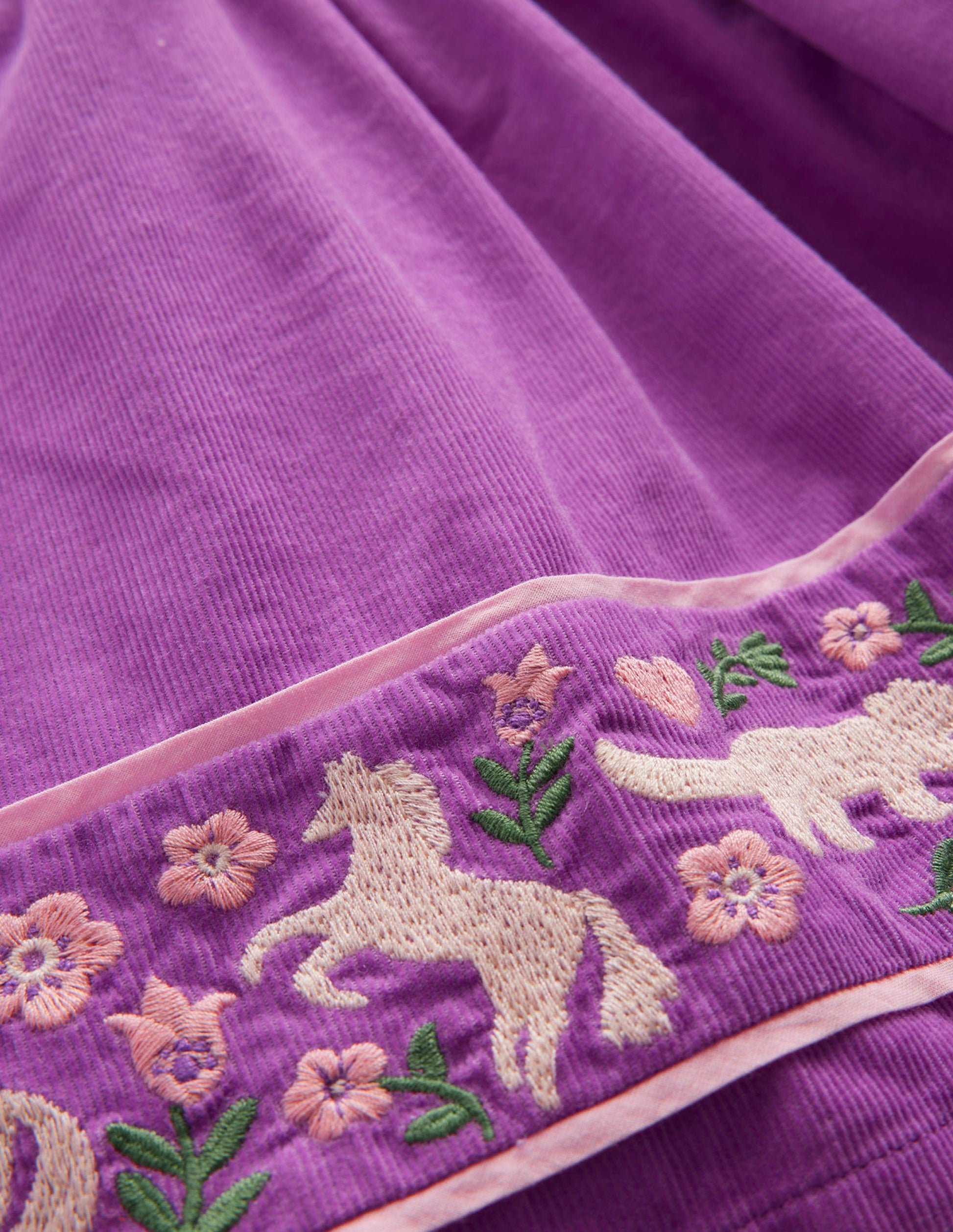 Embroidered Cord Dress-Wisteria Purple Floral-3