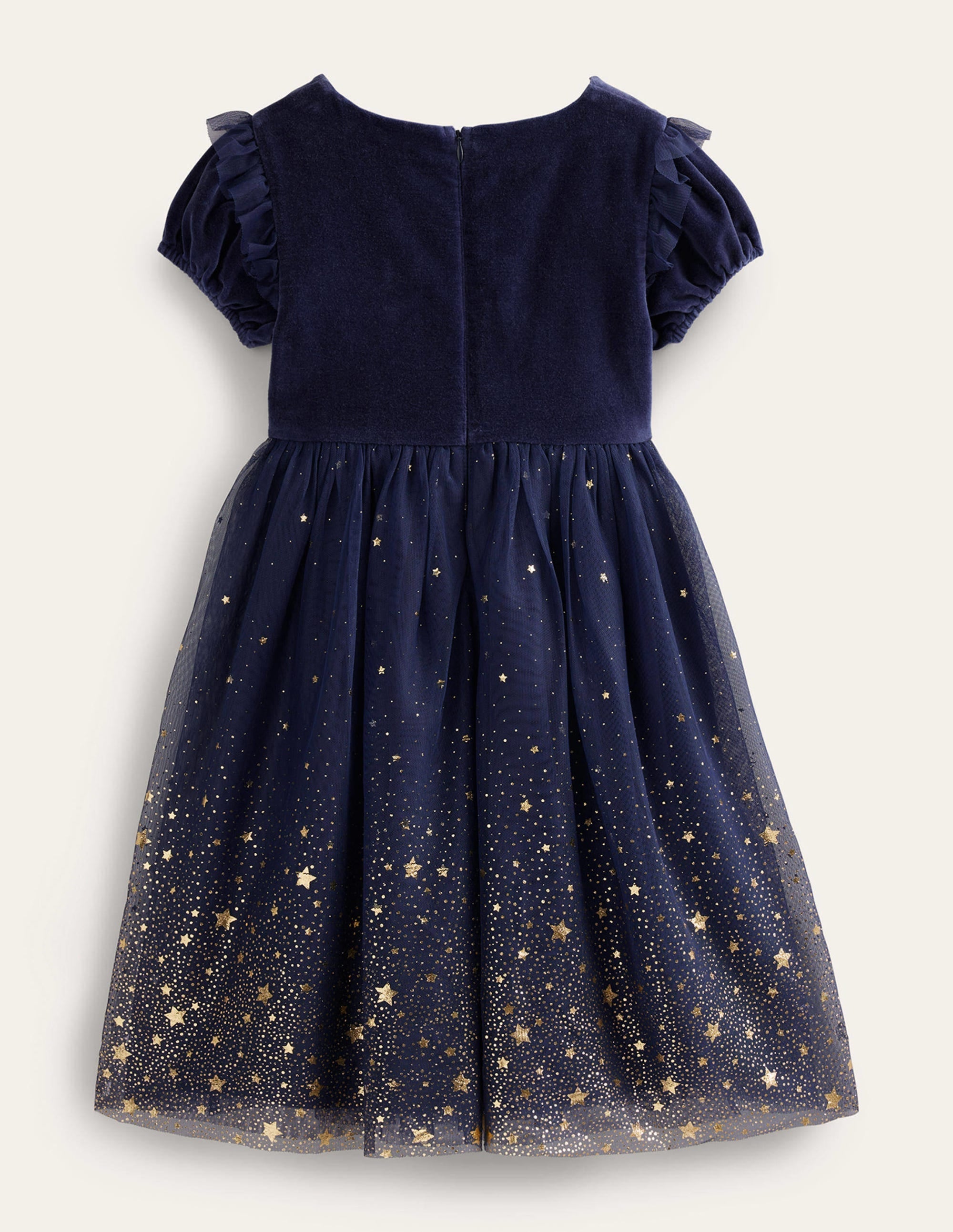 Dip Dye Metallic Party Dress-French Navy - Image 2