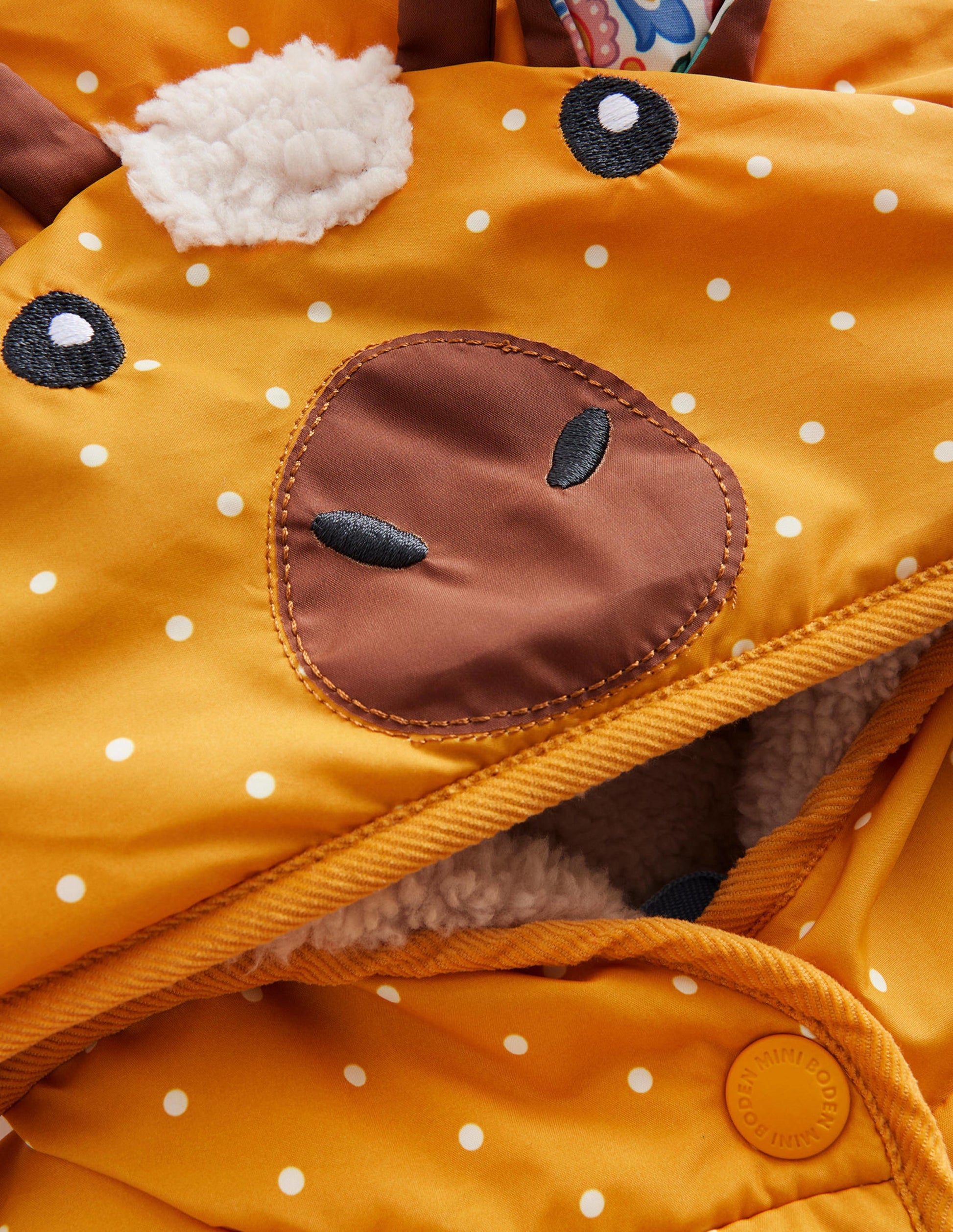 Novelty Padded Coat-Brioche Pin Spot-3