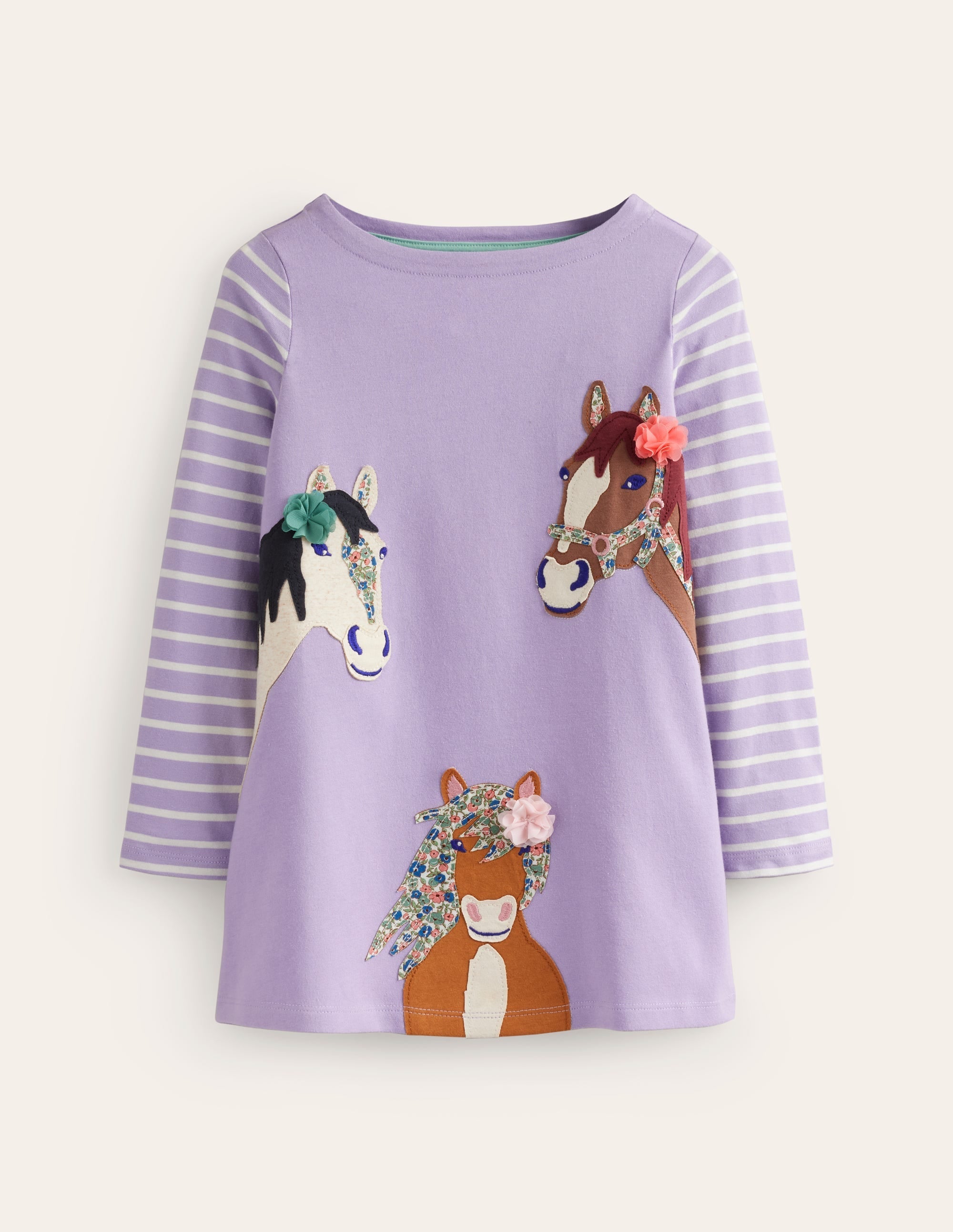 Appliqué Jersey Tunic-Pansy Purple - Image 1
