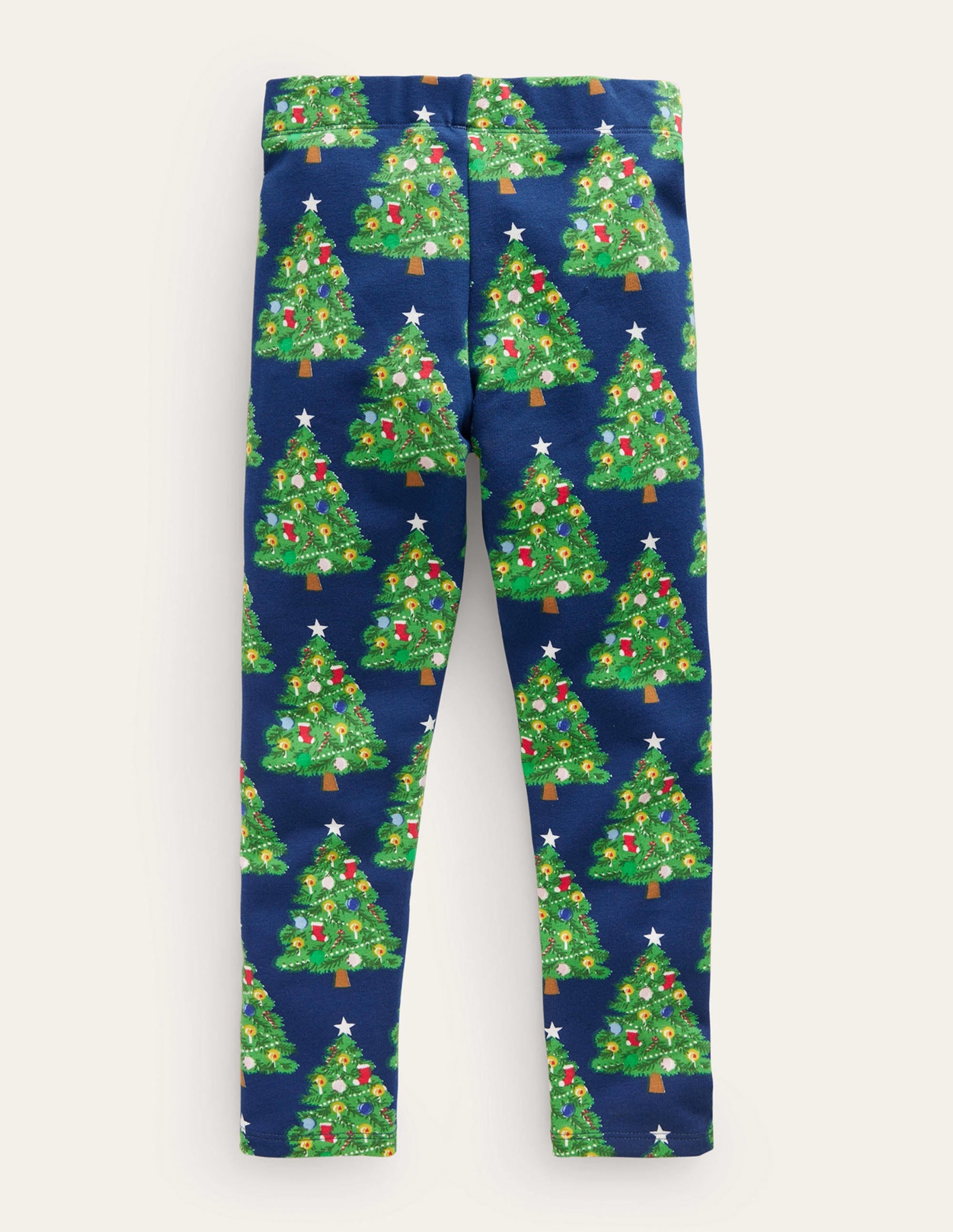 Fun Cosy Leggings-College Navy Christmas Trees - Image 2