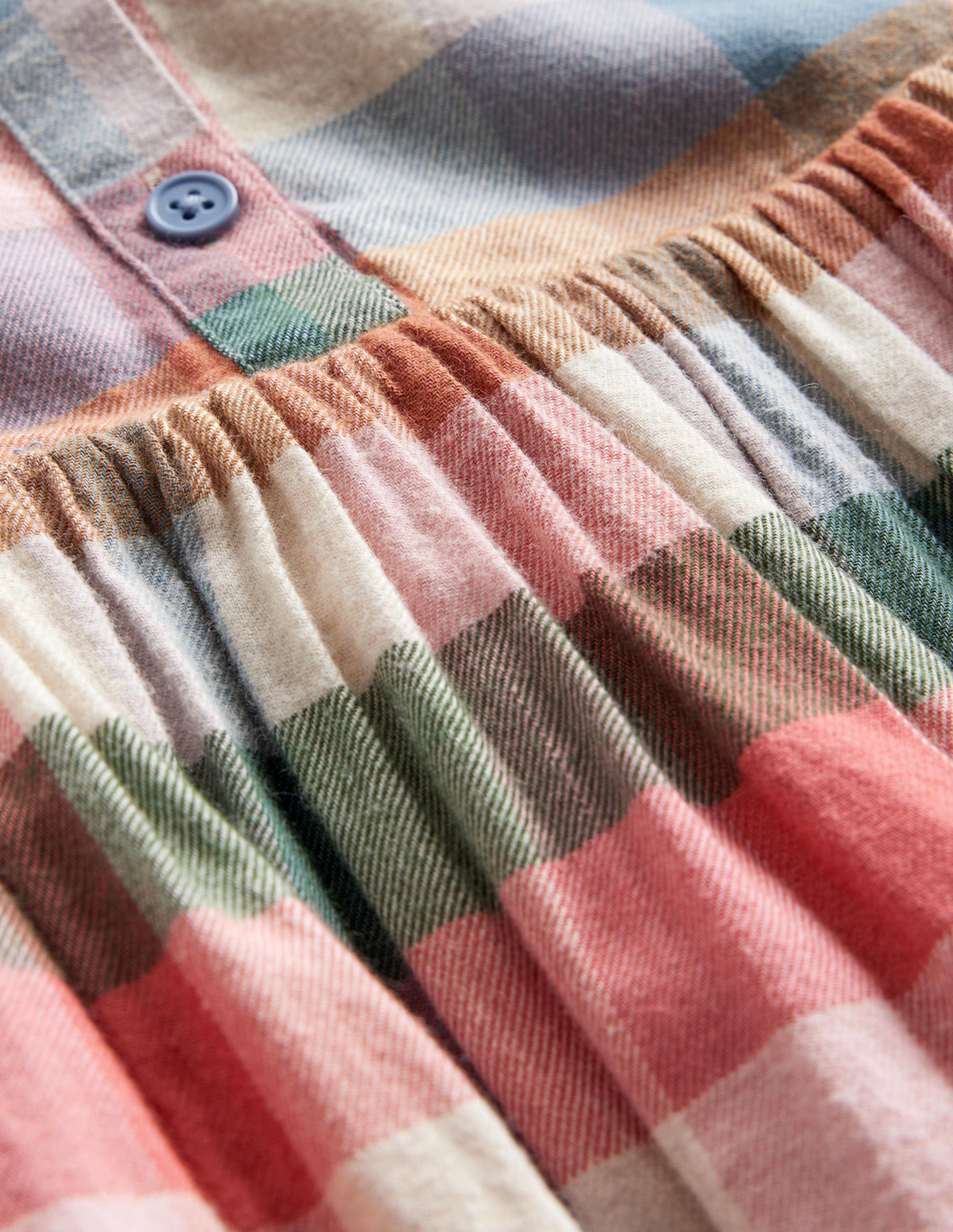 Drop Waist Shirt Dress-Pink / Green Multi Gingham-3