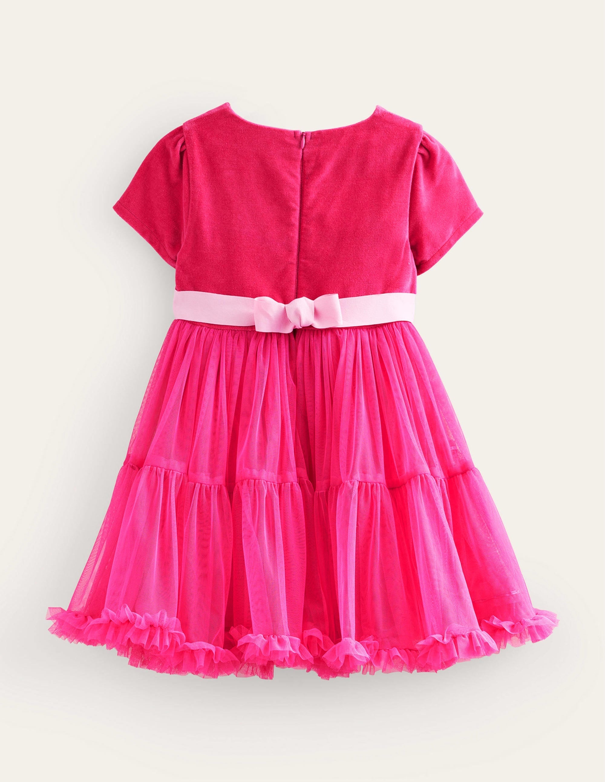 Twirly Tulle Dress-Vibrant Pink - Image 2