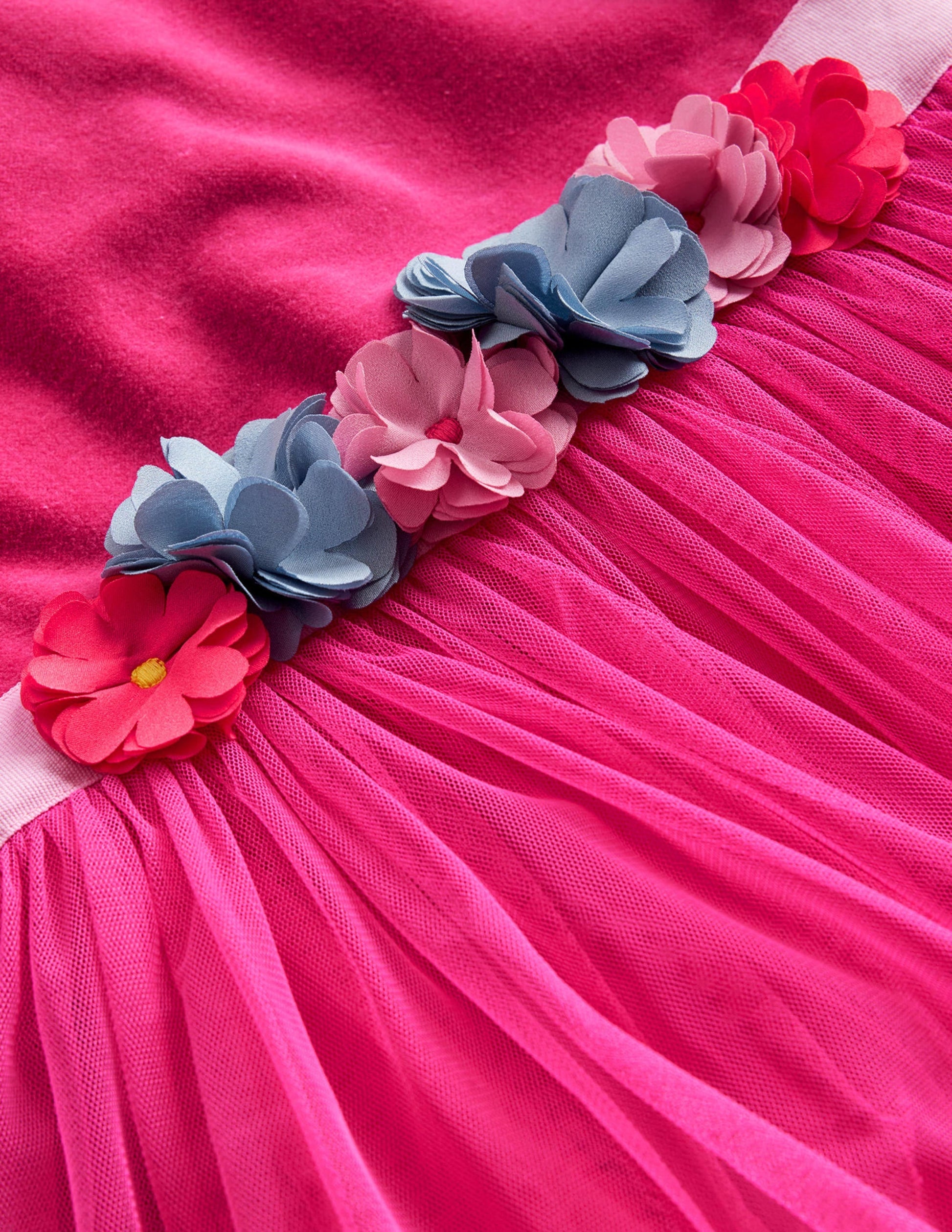 Twirly Tulle Dress-Vibrant Pink-3