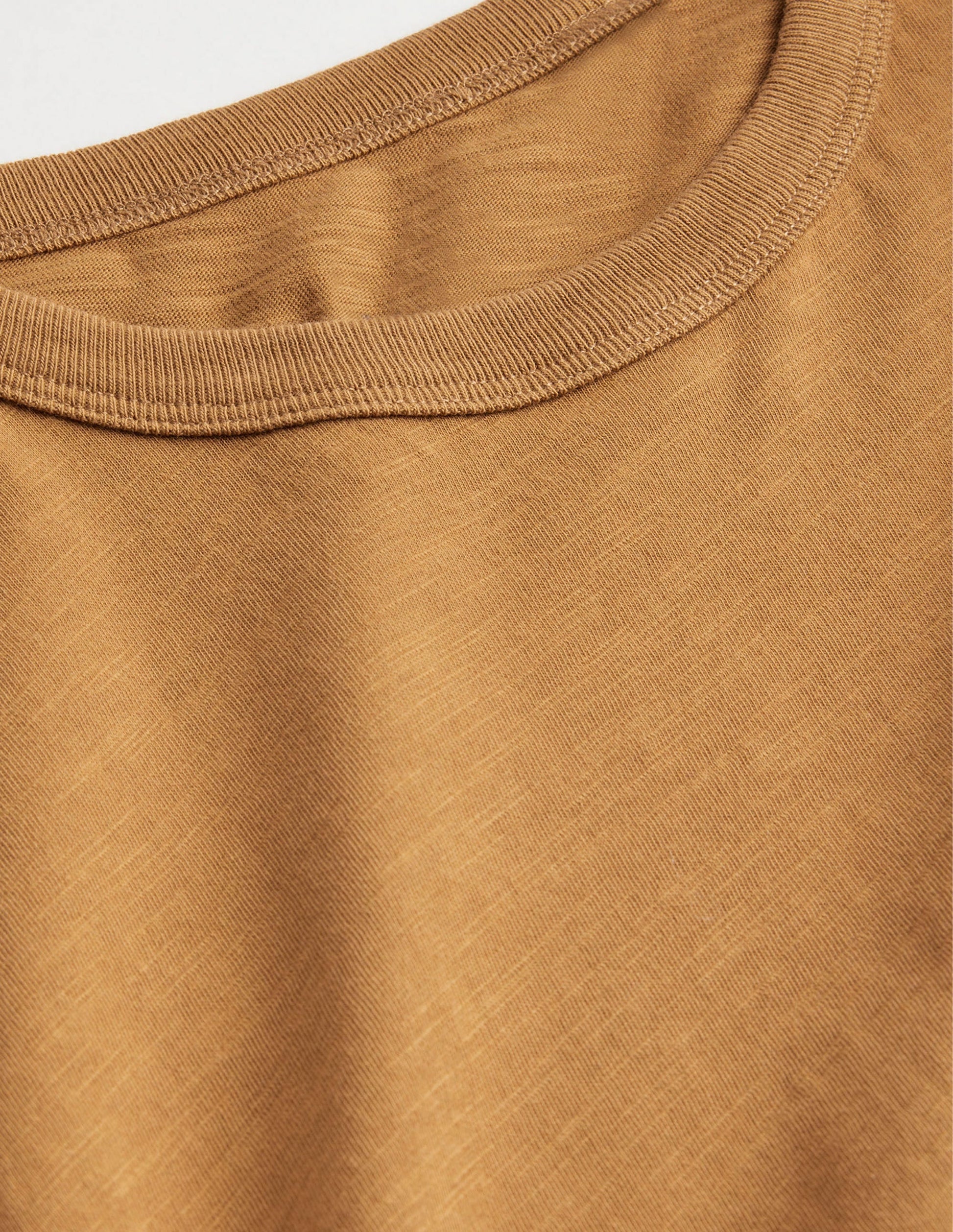 Laundered Slub T-Shirt-Teddy Bear Brown-6