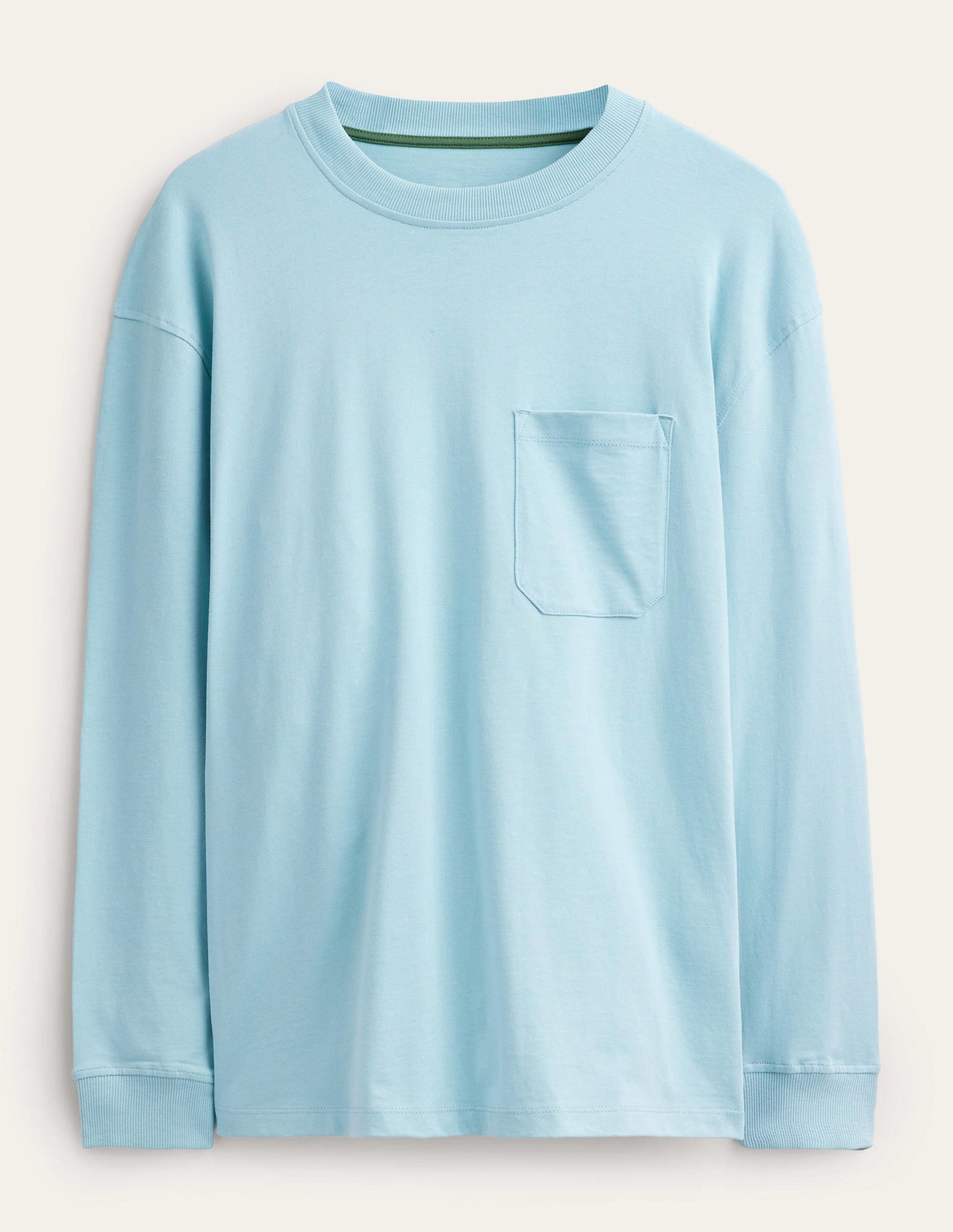 Relaxed Long Sleeve T-shirt-Washed Blue-1