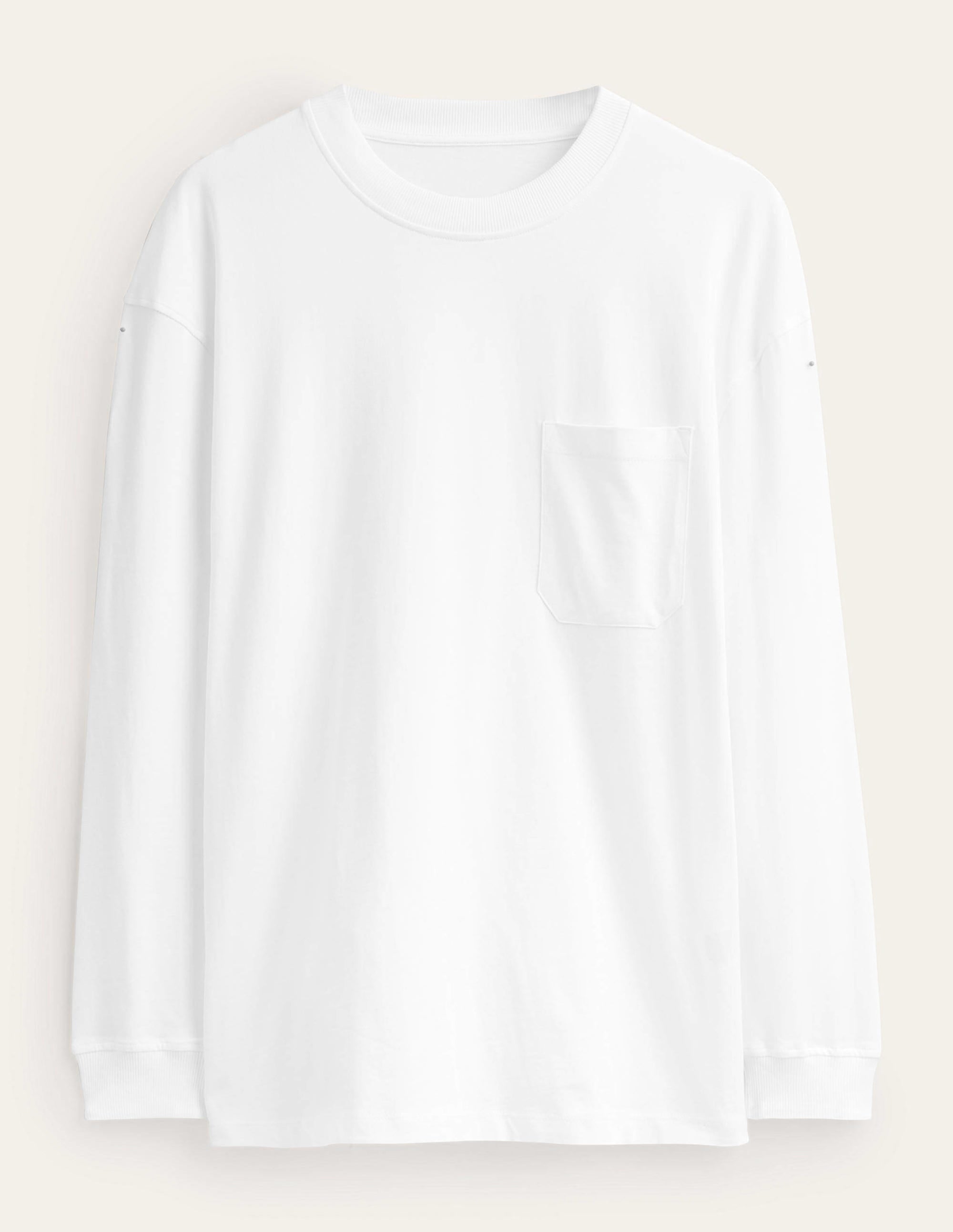 Relaxed Long Sleeve T-shirt-Snowdrop White - Image 5