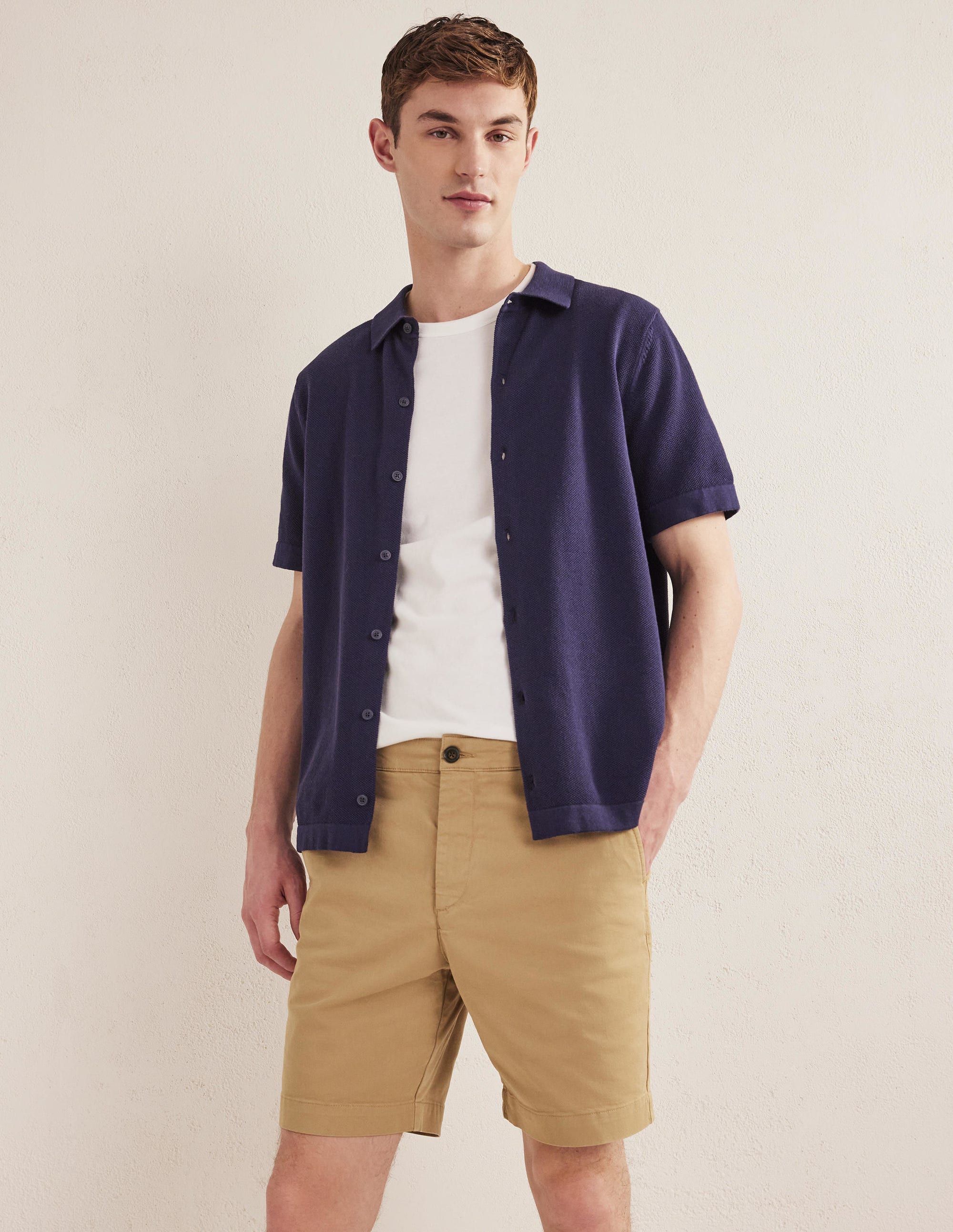 Laundered Chino Shorts-Parchment - Image 1