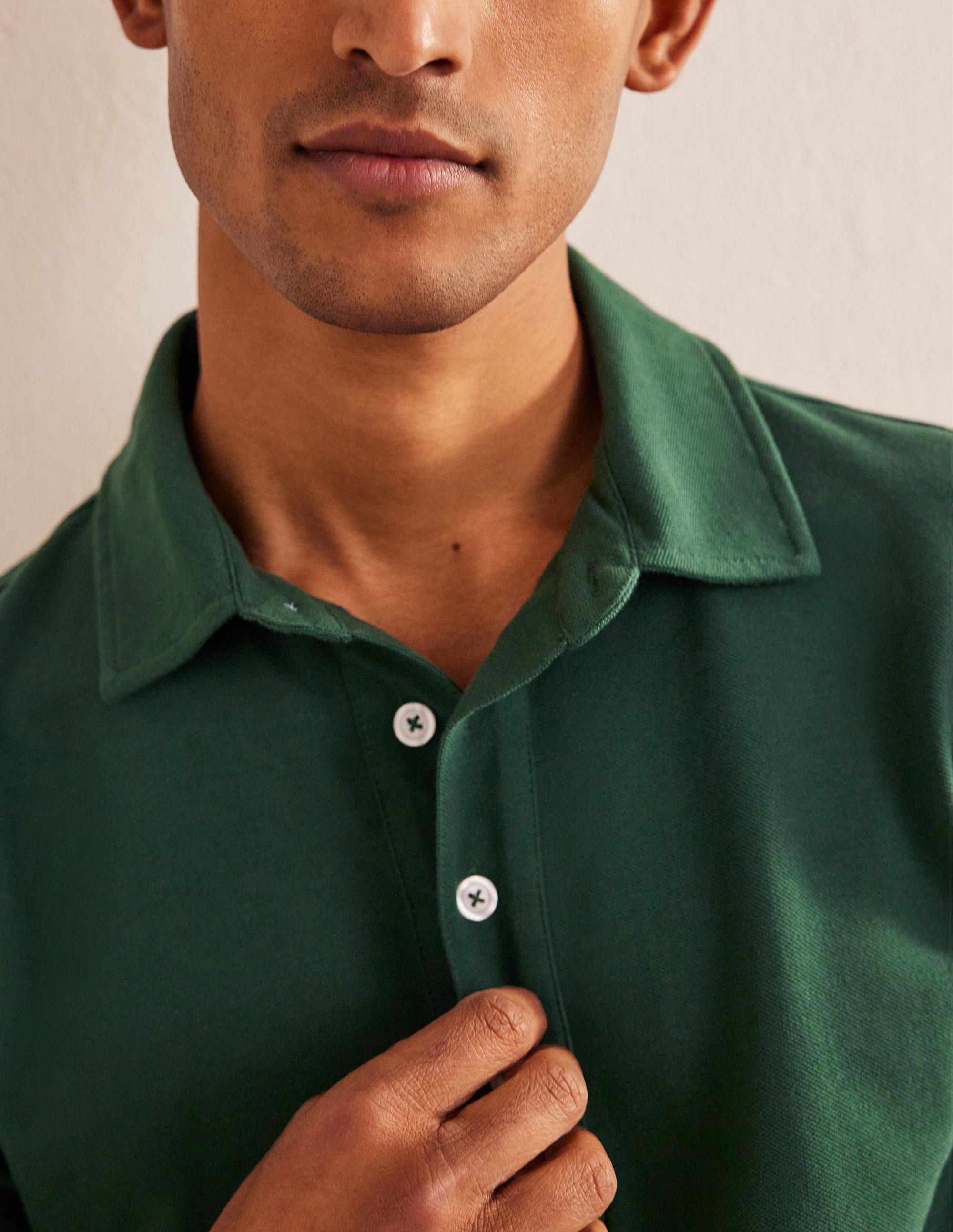 Slim Fit Piqué Polo-Palm Leaf Green - Image 2