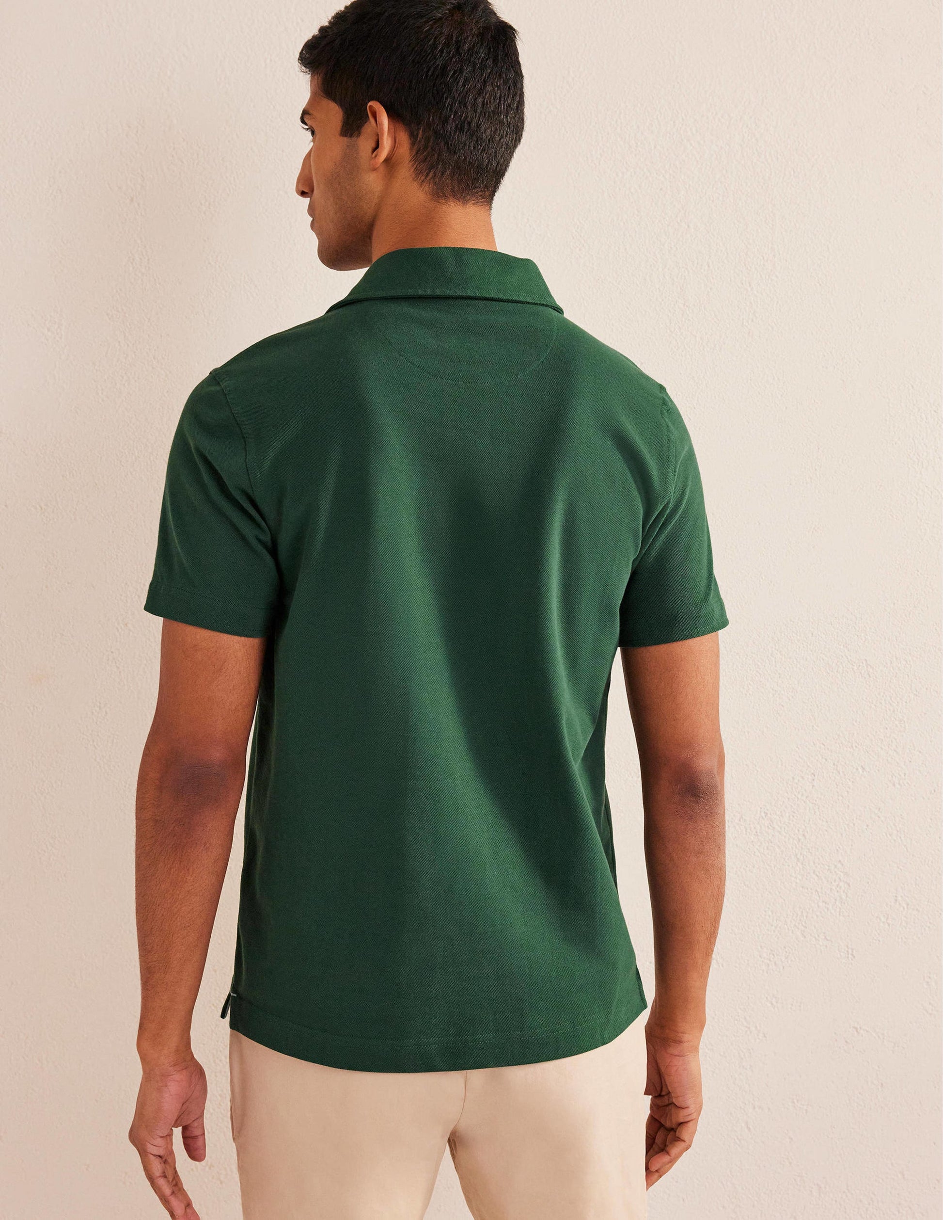 Slim Fit Piqué Polo-Palm Leaf Green-3