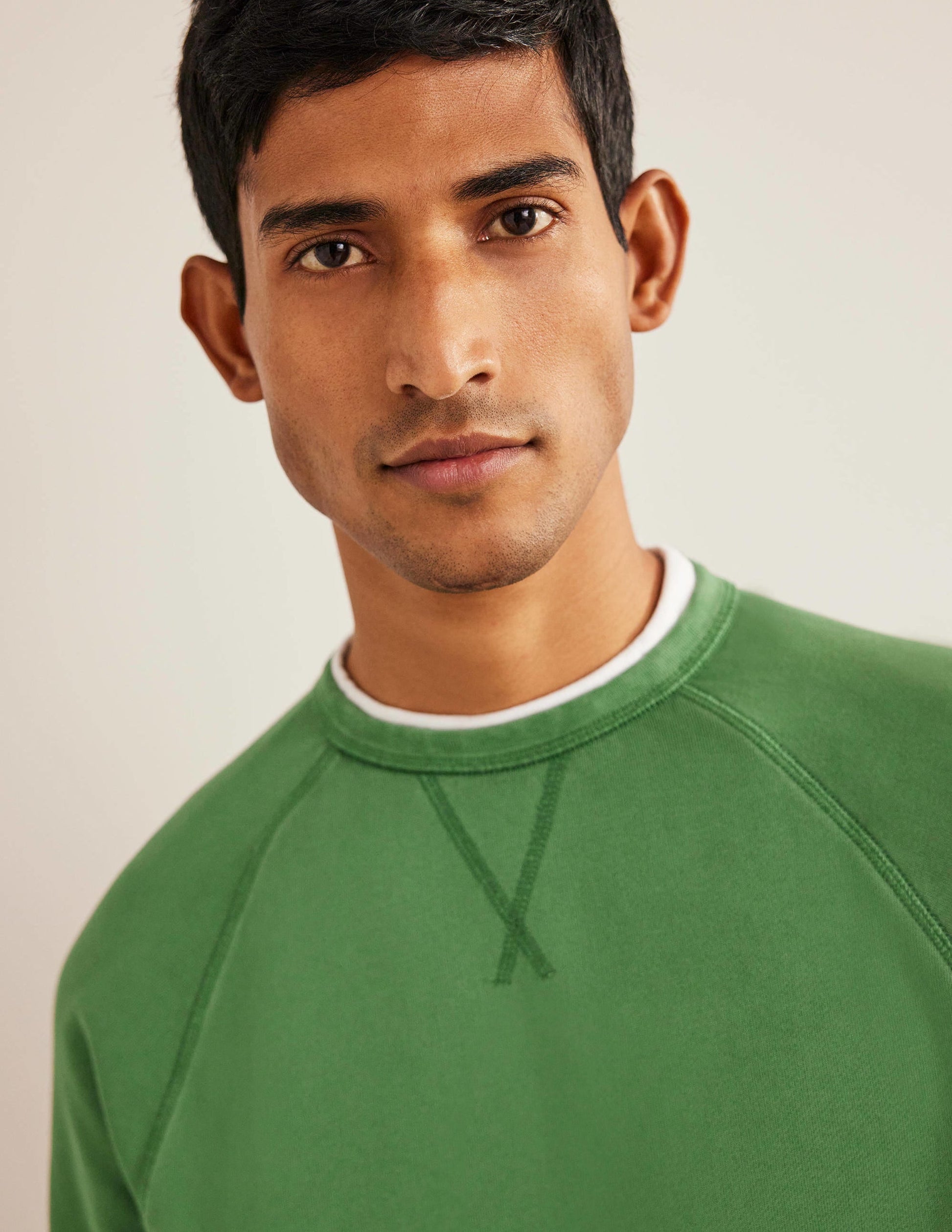 Garment Dye Sweatshirt-Broad Bean Green-2
