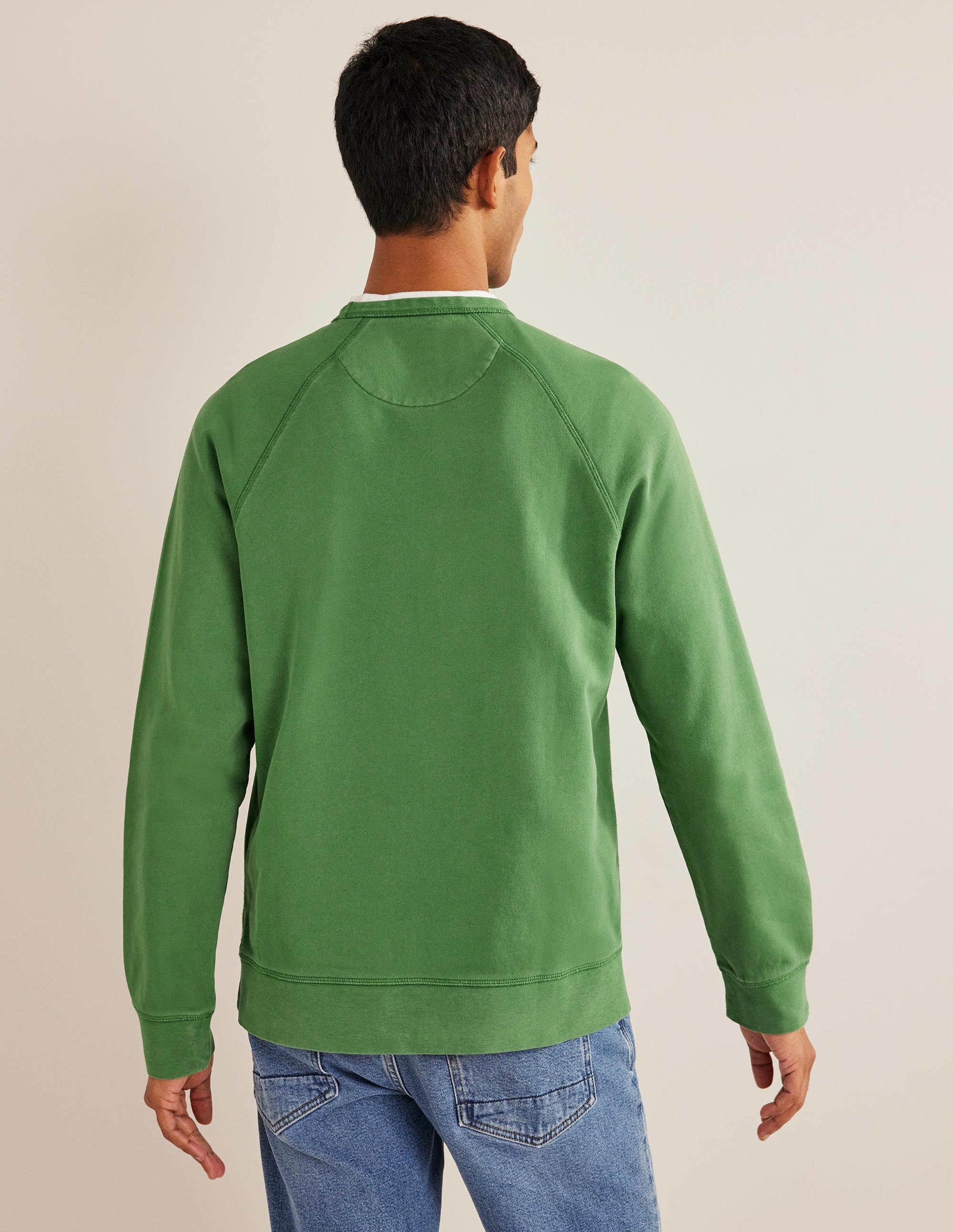 Garment Dye Sweatshirt-Broad Bean Green - Image 3