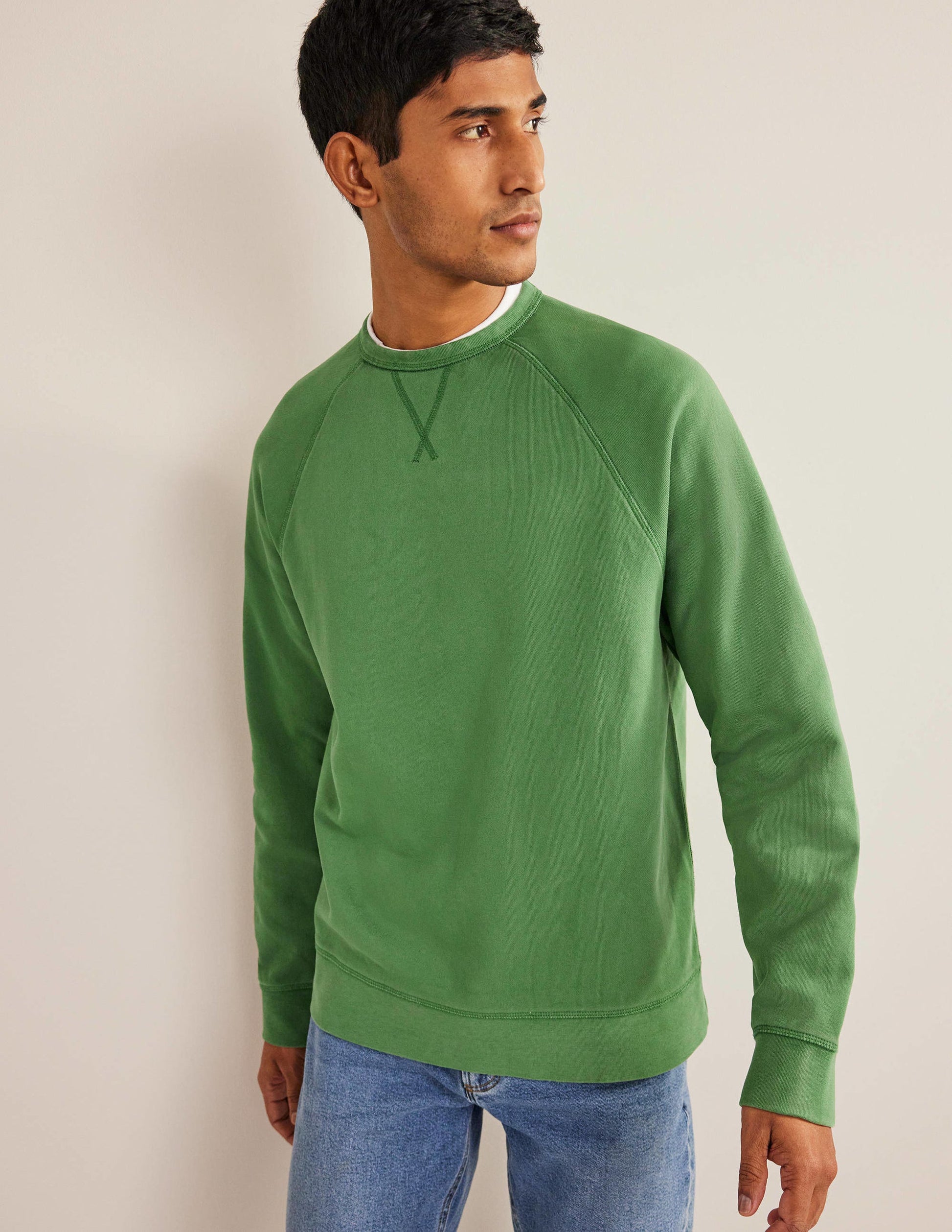Garment Dye Sweatshirt-Broad Bean Green-4